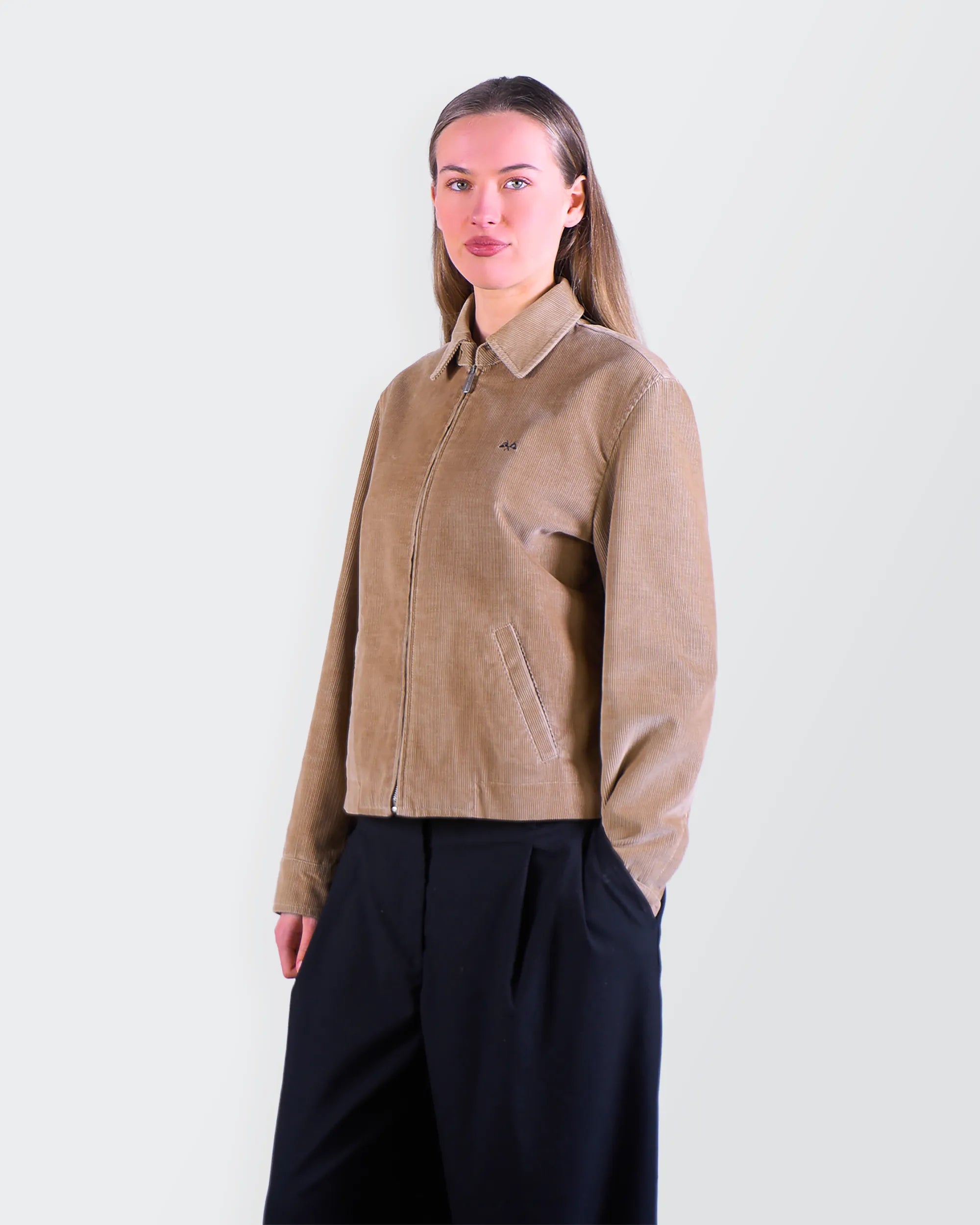 Burberry 2000's Beige Corduroy Harrington Jacket - M