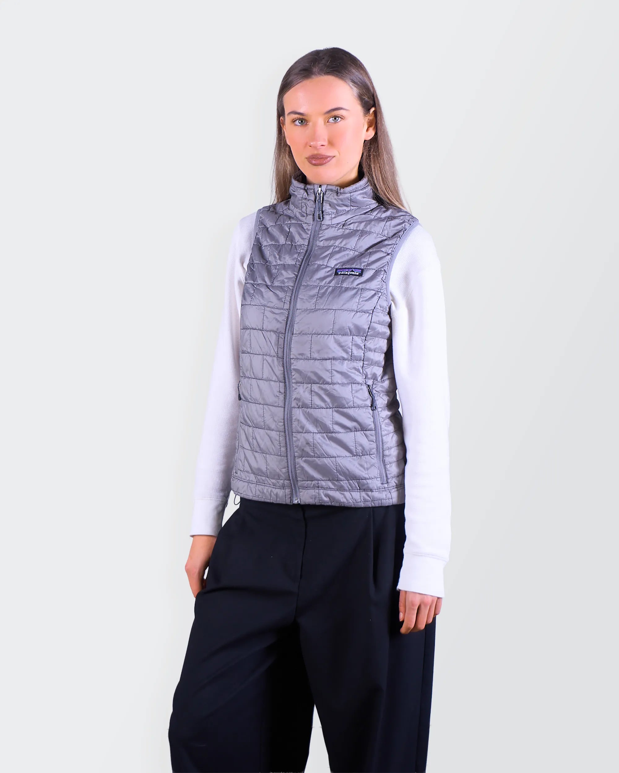 Patagonia grijze gewatteerde vest (maat S)
