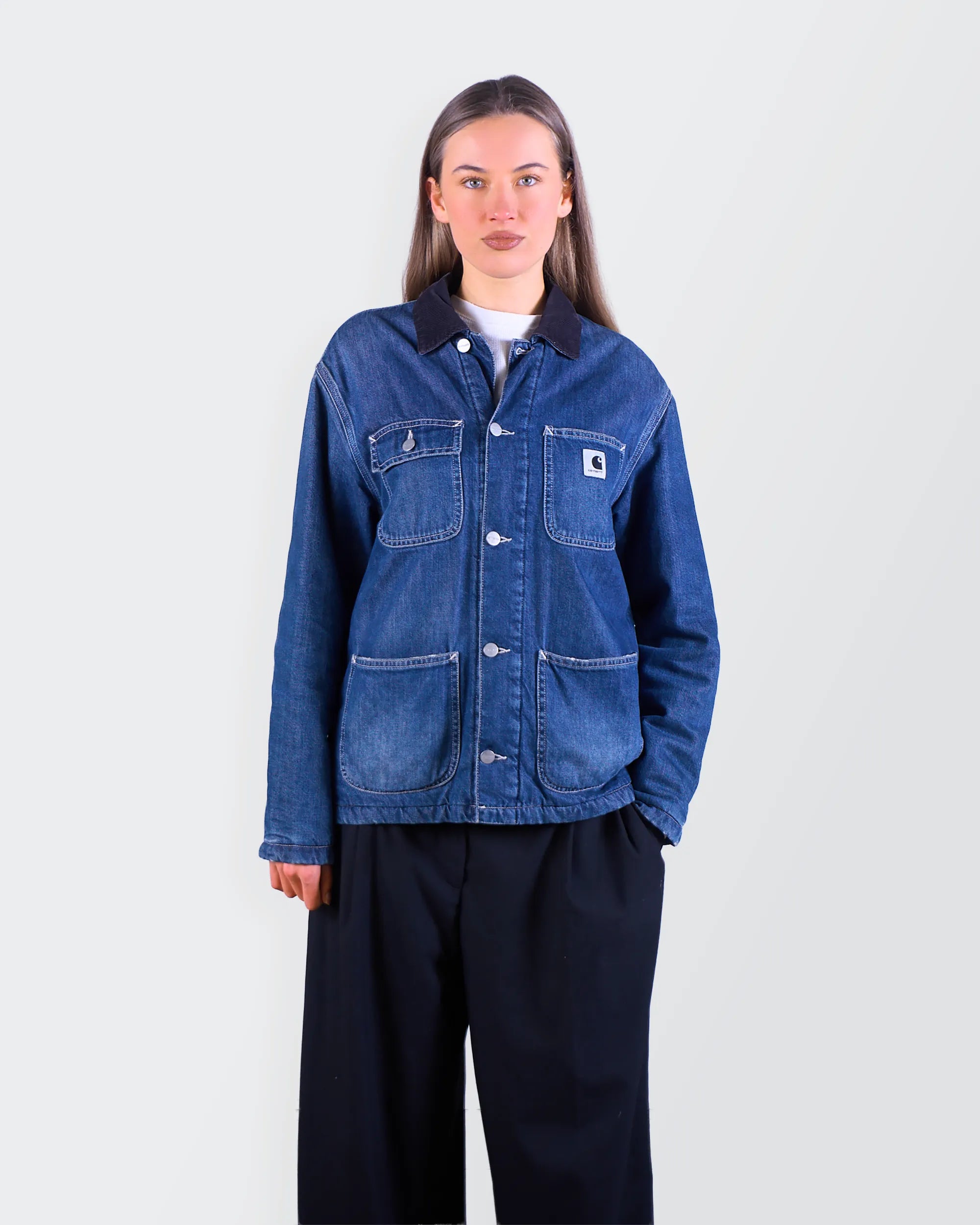 Carhartt blauwe denim werkjas maat S