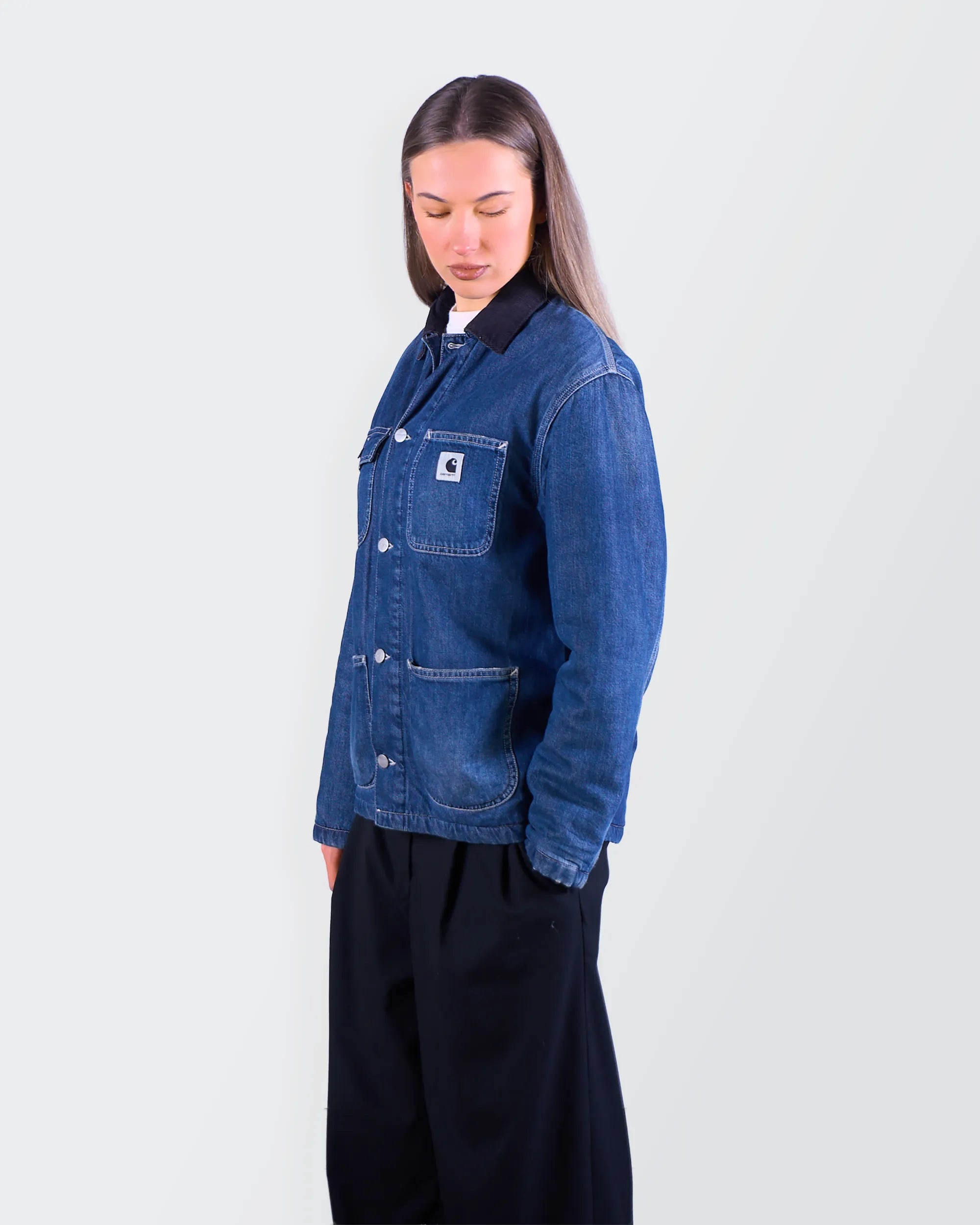 Carhartt blauwe denim werkjas maat S