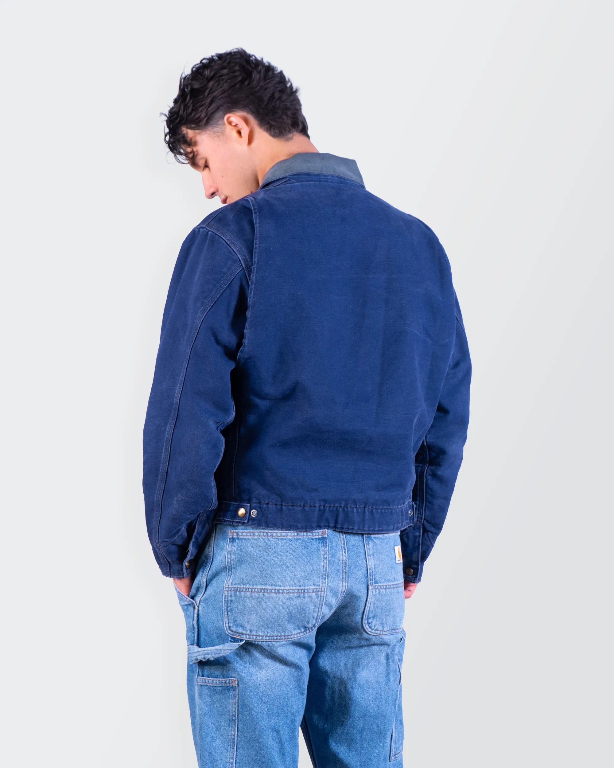 Carhartt 1990's Blue Canvas Detroit Jacket - S