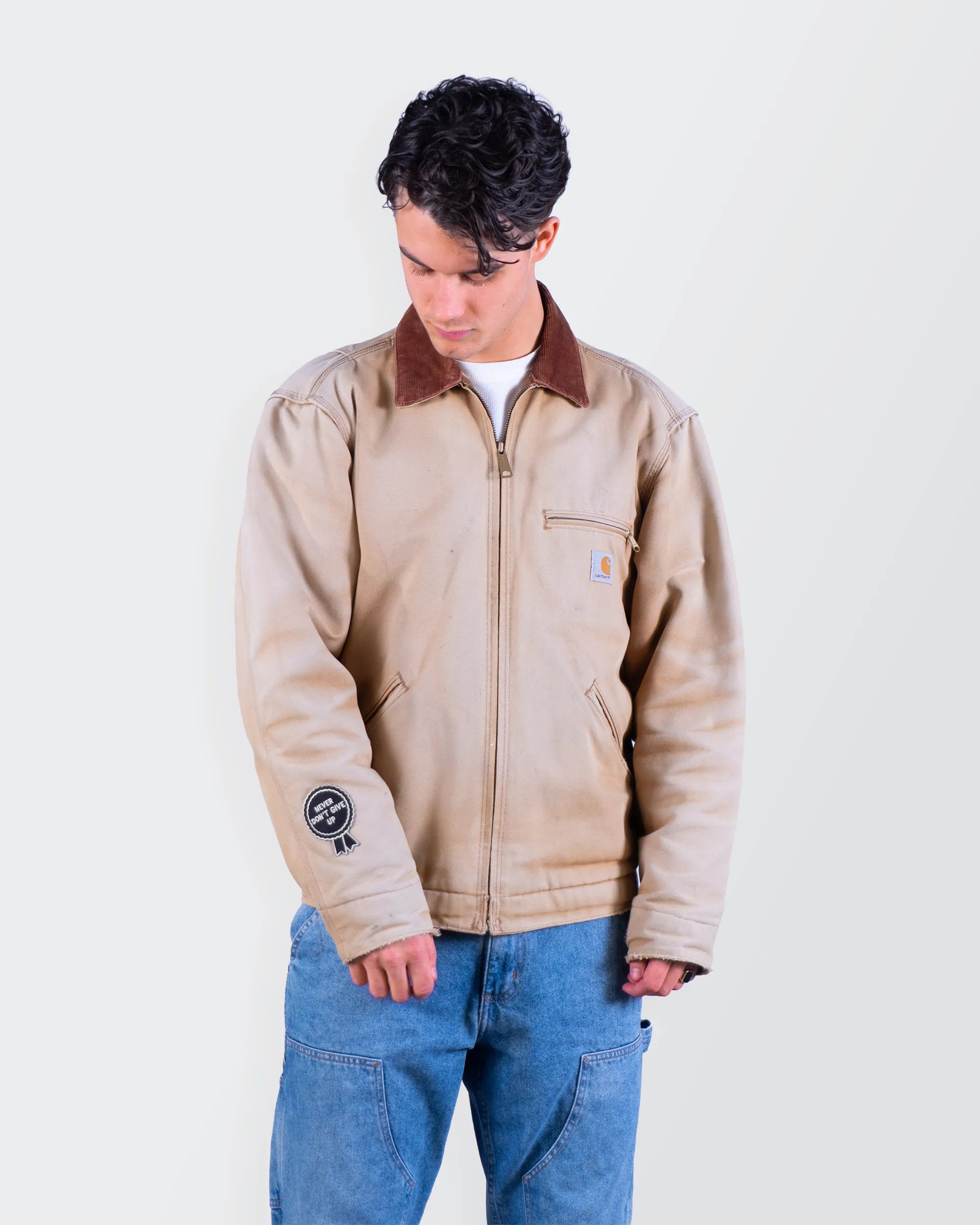 Carhartt Beige Canvas Detroit Jacket - M