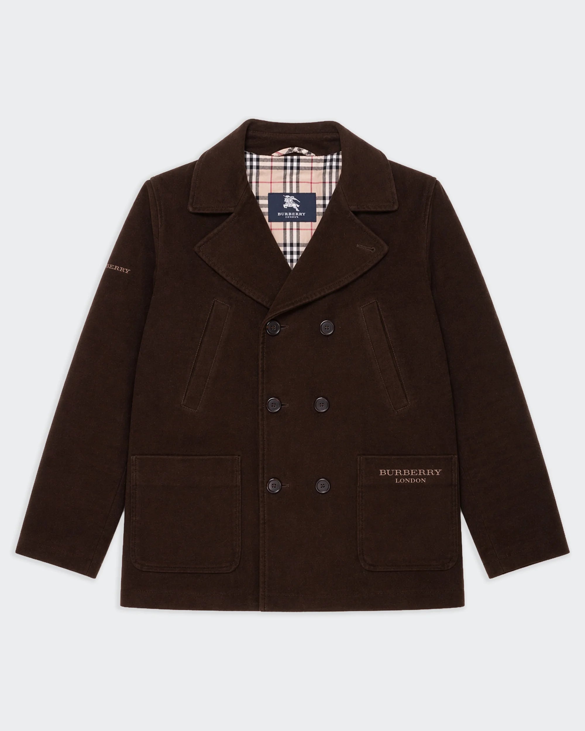 Burberry Brown Double-Breasted Blazer - S