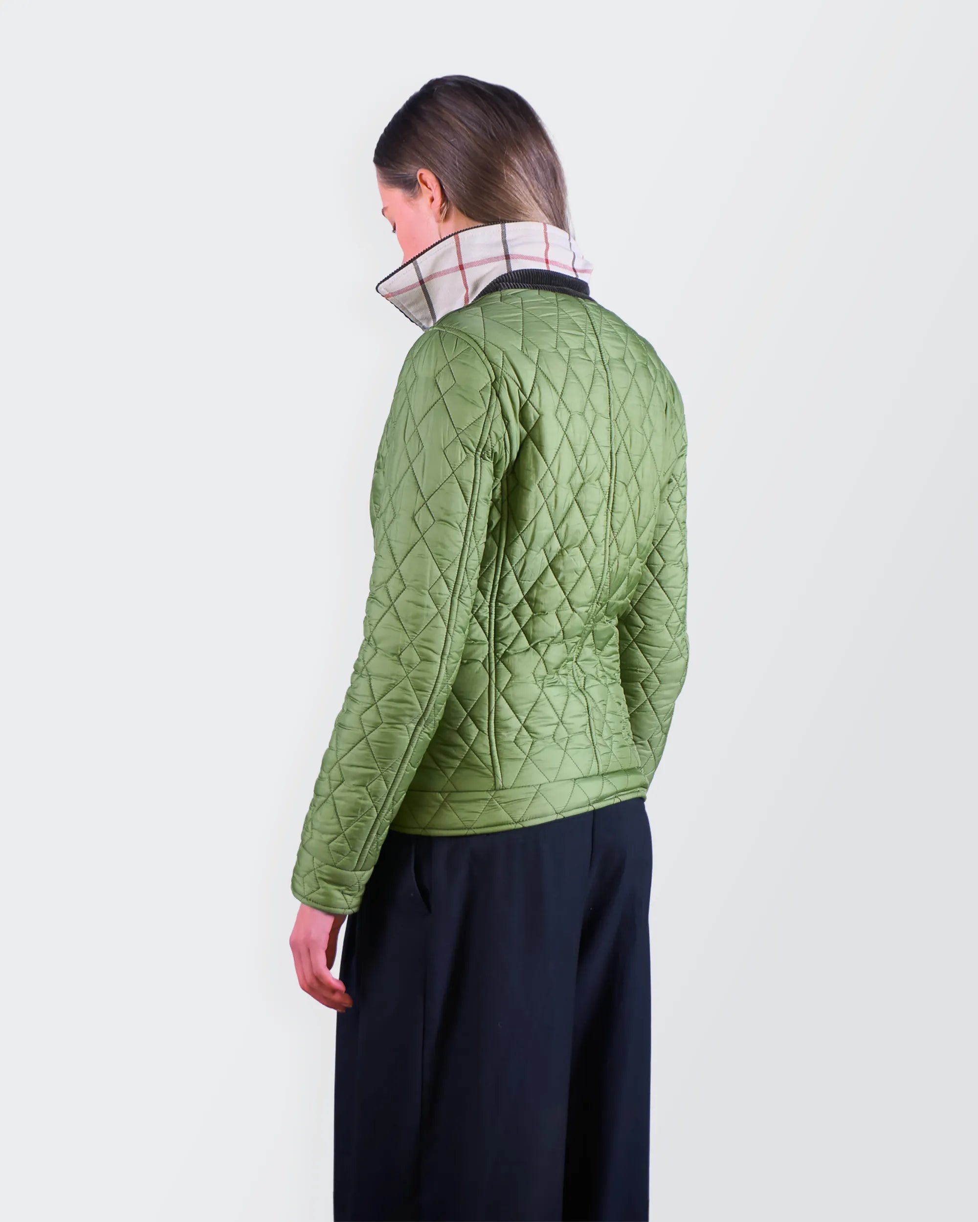 Burberry Green Quilted Jacket - S