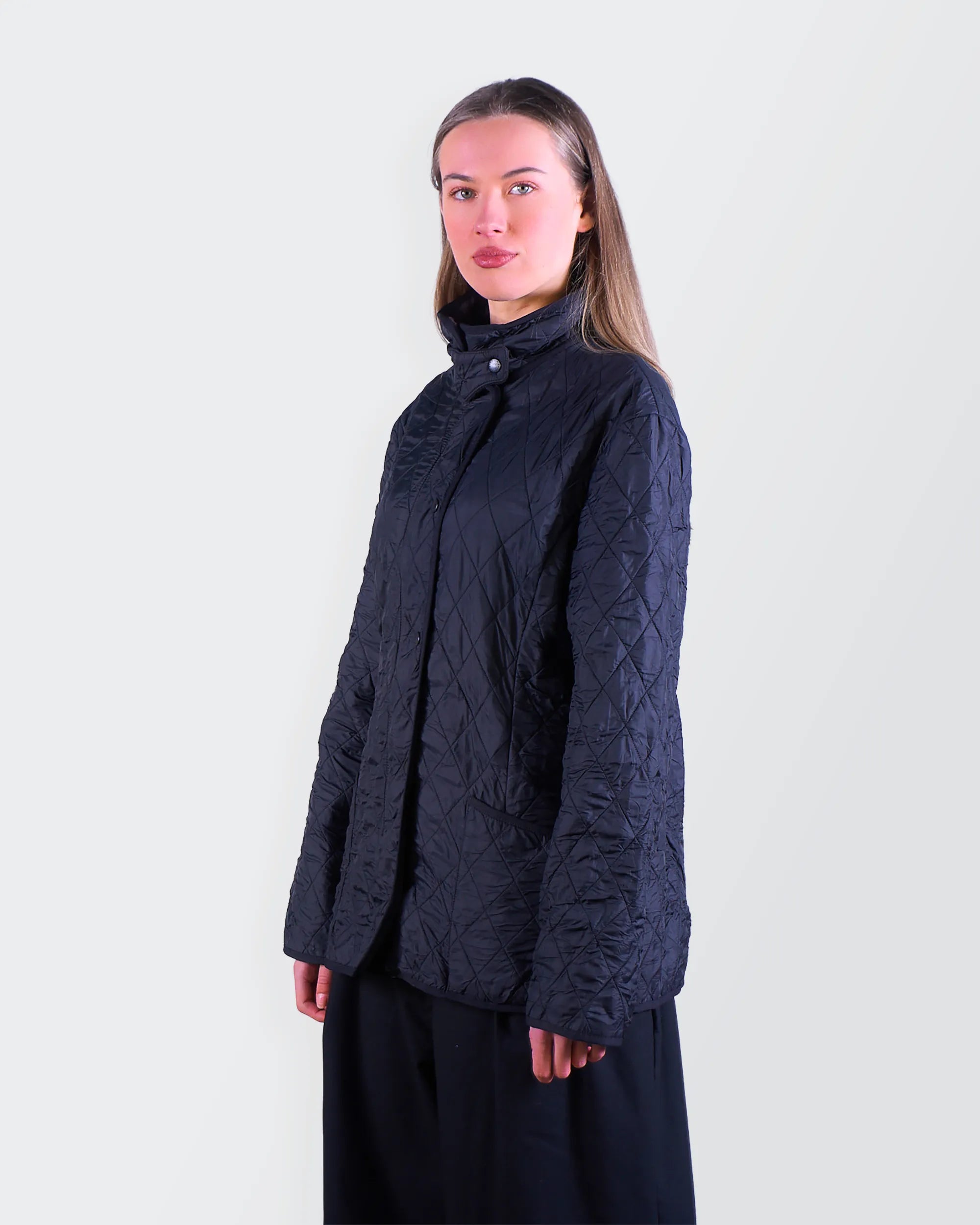 Barbour Black  Quilted Jacket - M