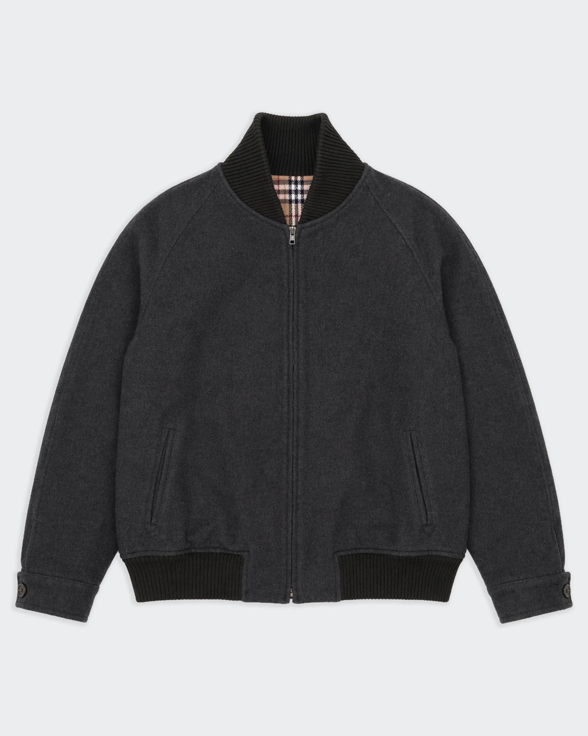 Burberry Grey Bomber Jacket -