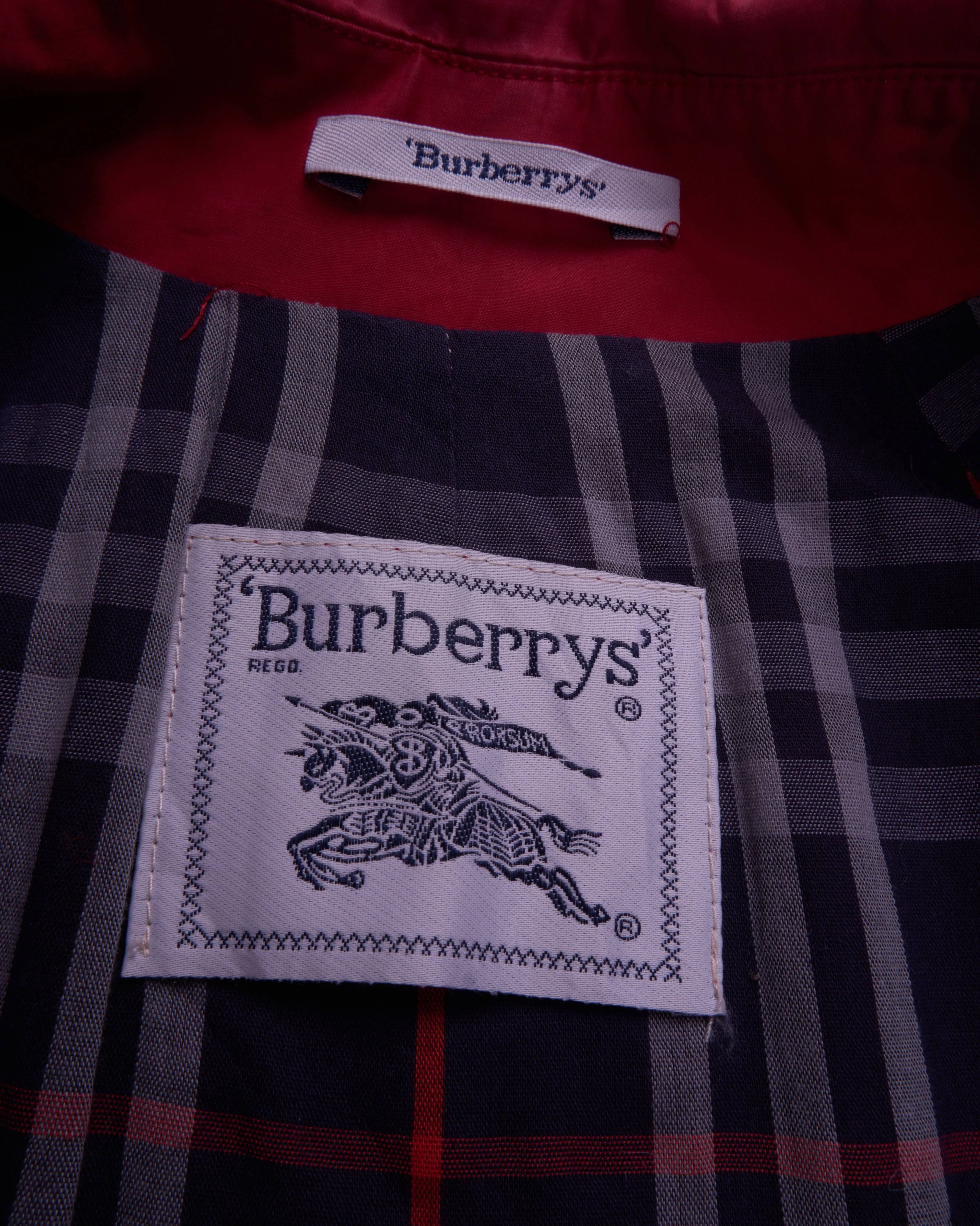 Burberry Red Trenchcoat - S