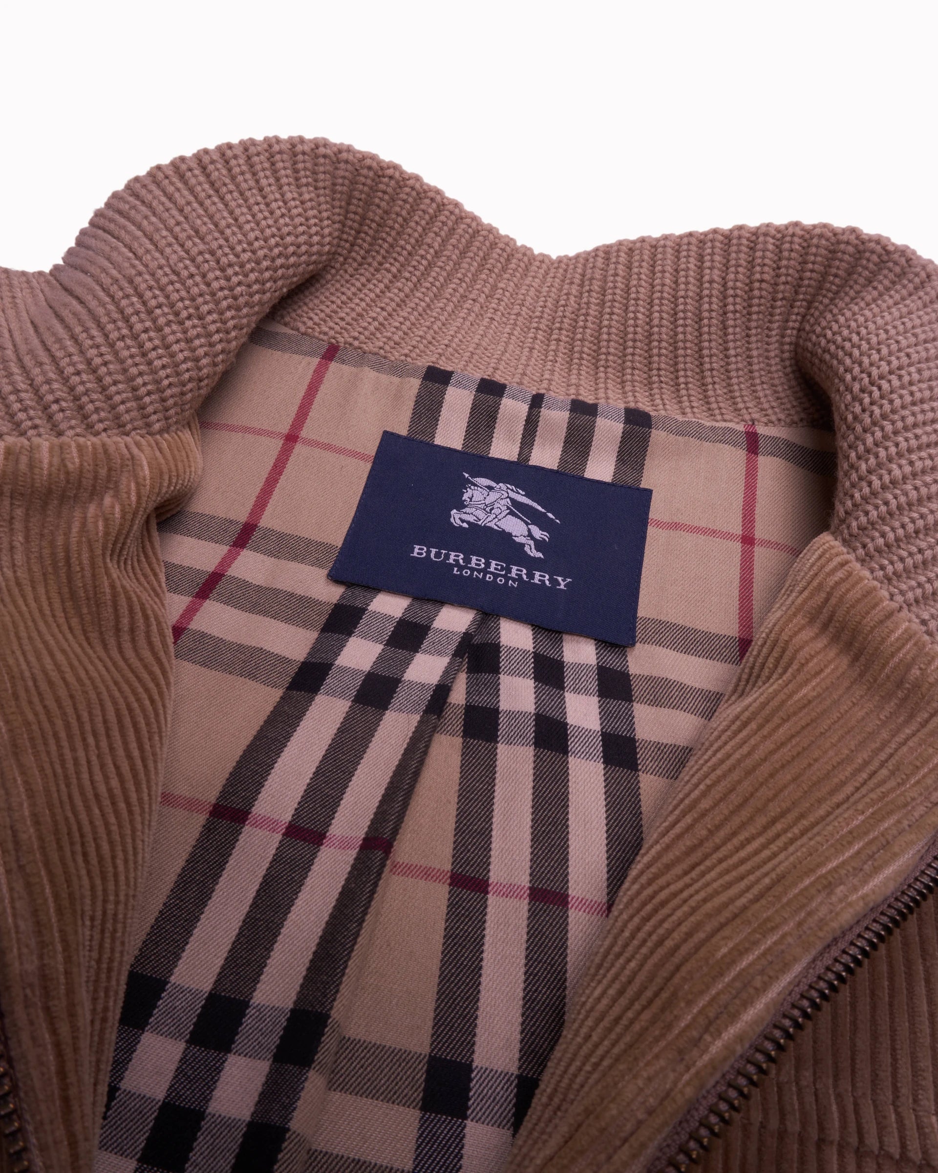 Burberry Brown Zip Cardigan - L