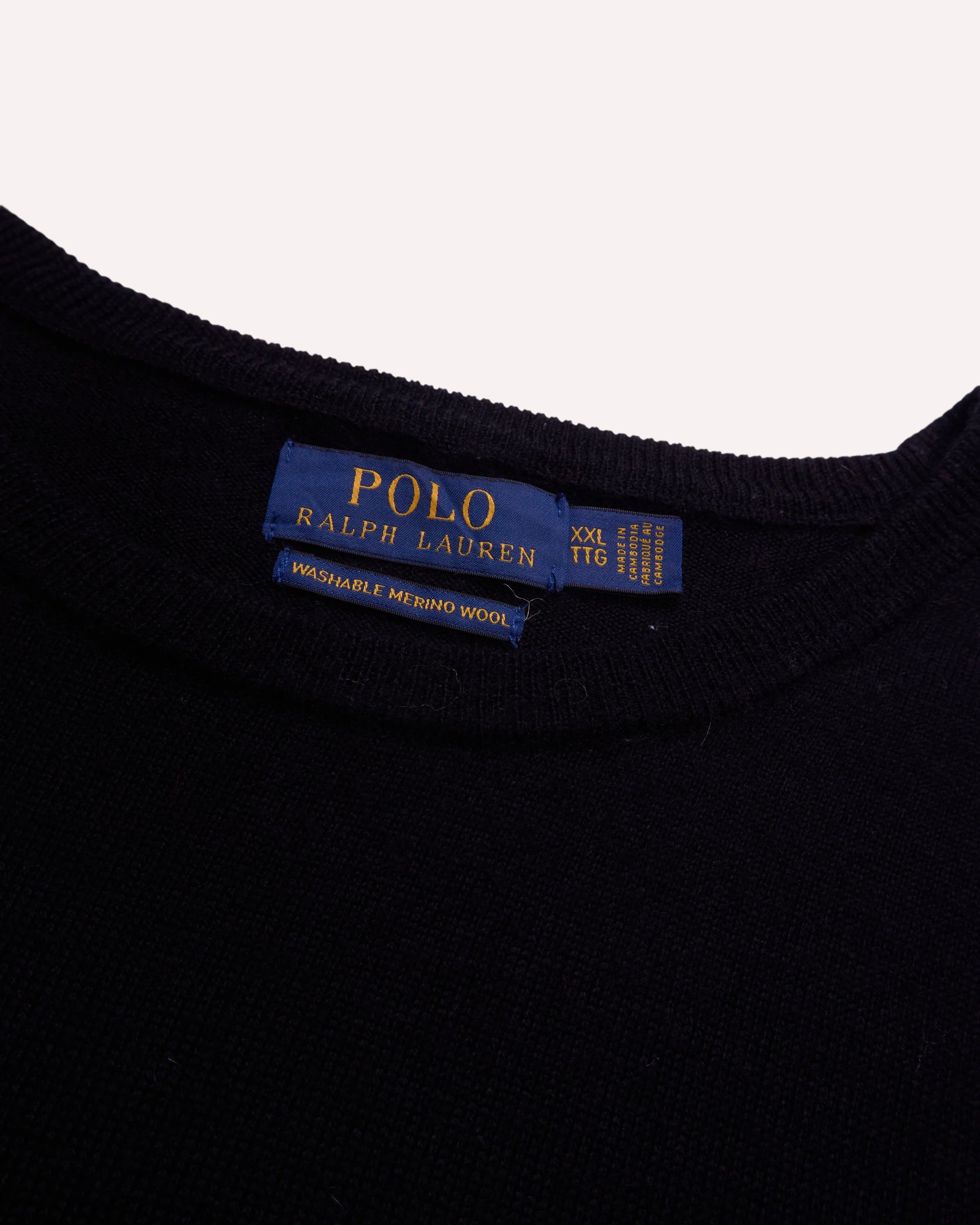 Ralph Lauren Black Crewneck Jumper - XXL