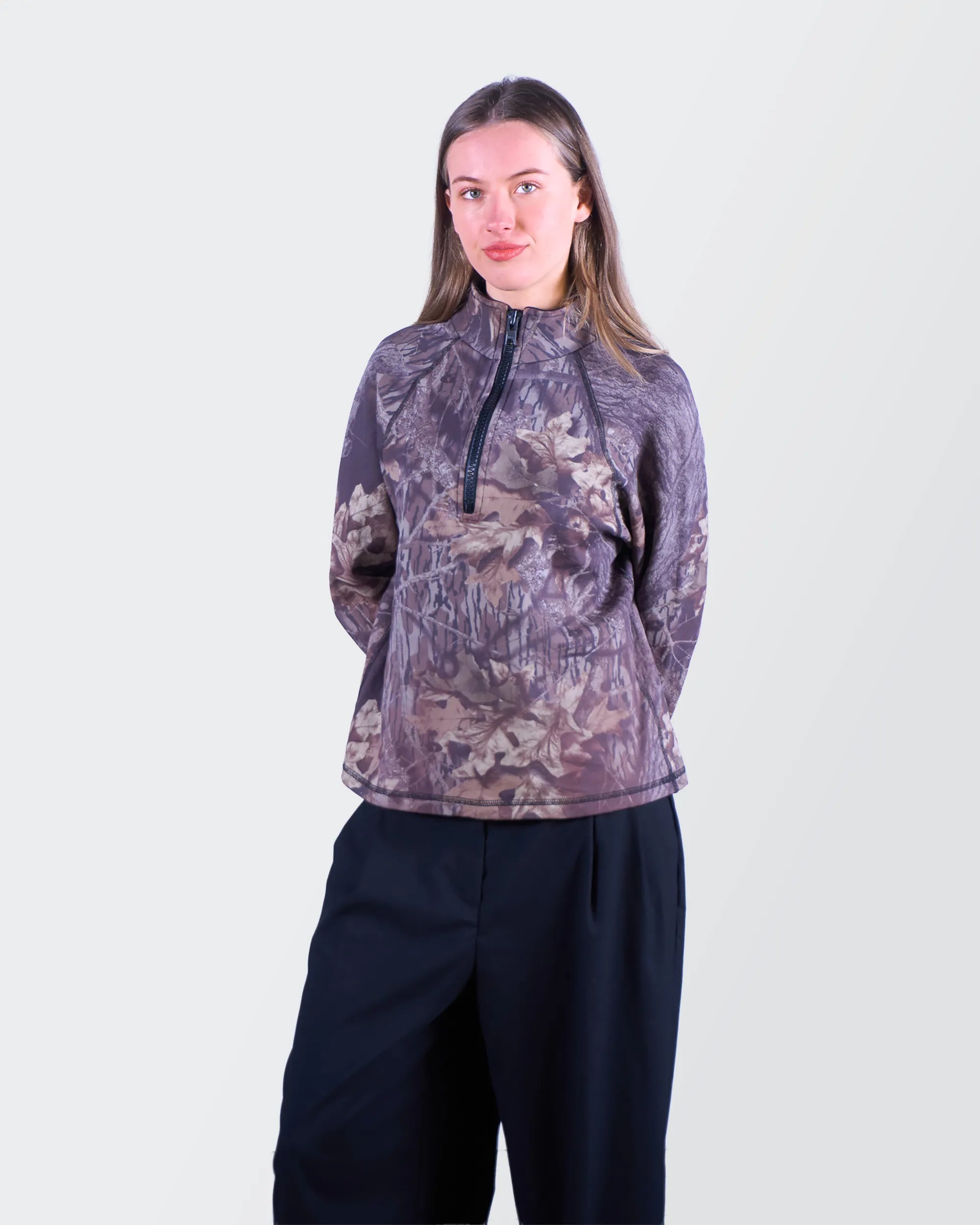 Realtree Purple Half-zip Jumper - S