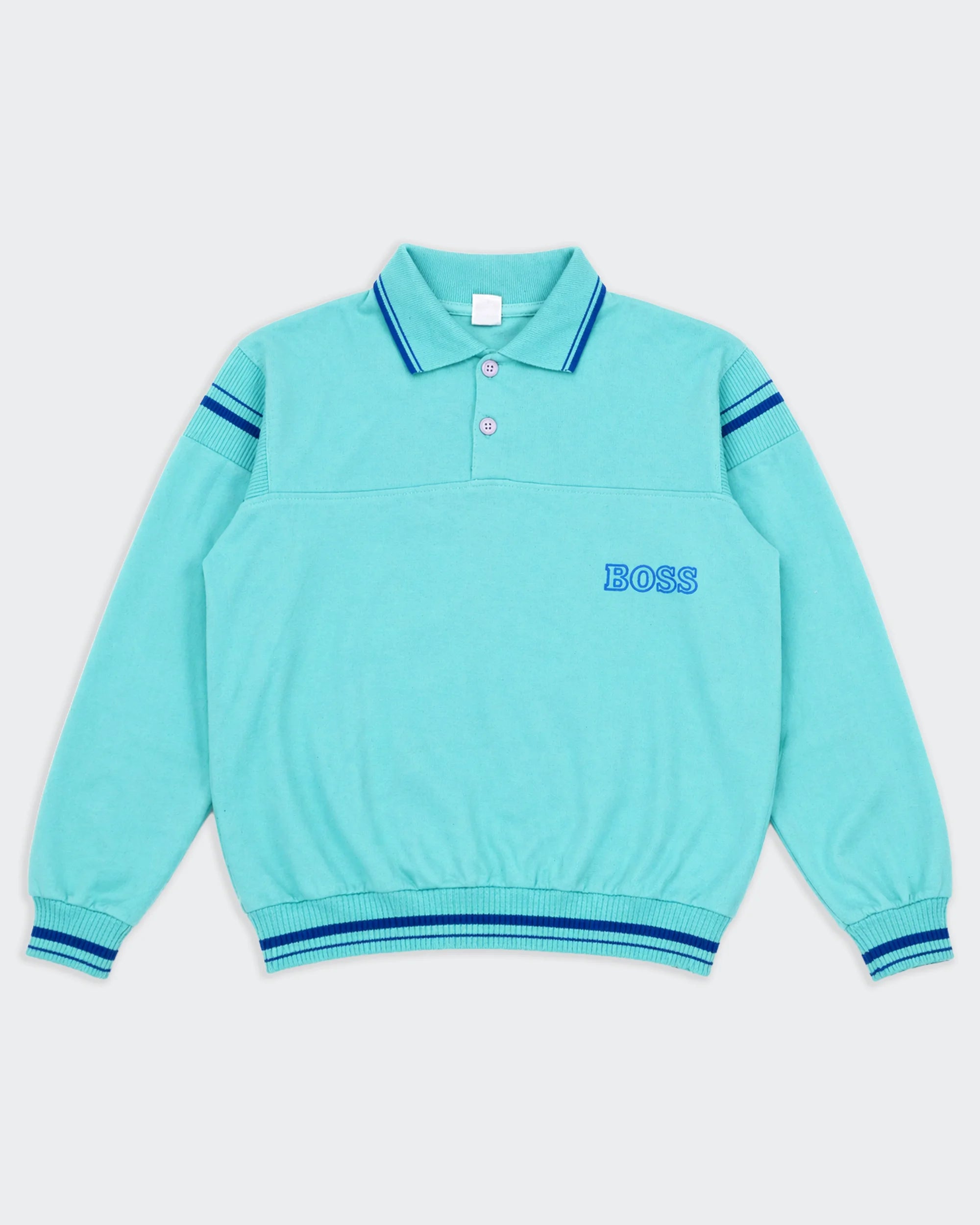 Boss Blue Long-sleeve Polo Shirt - M