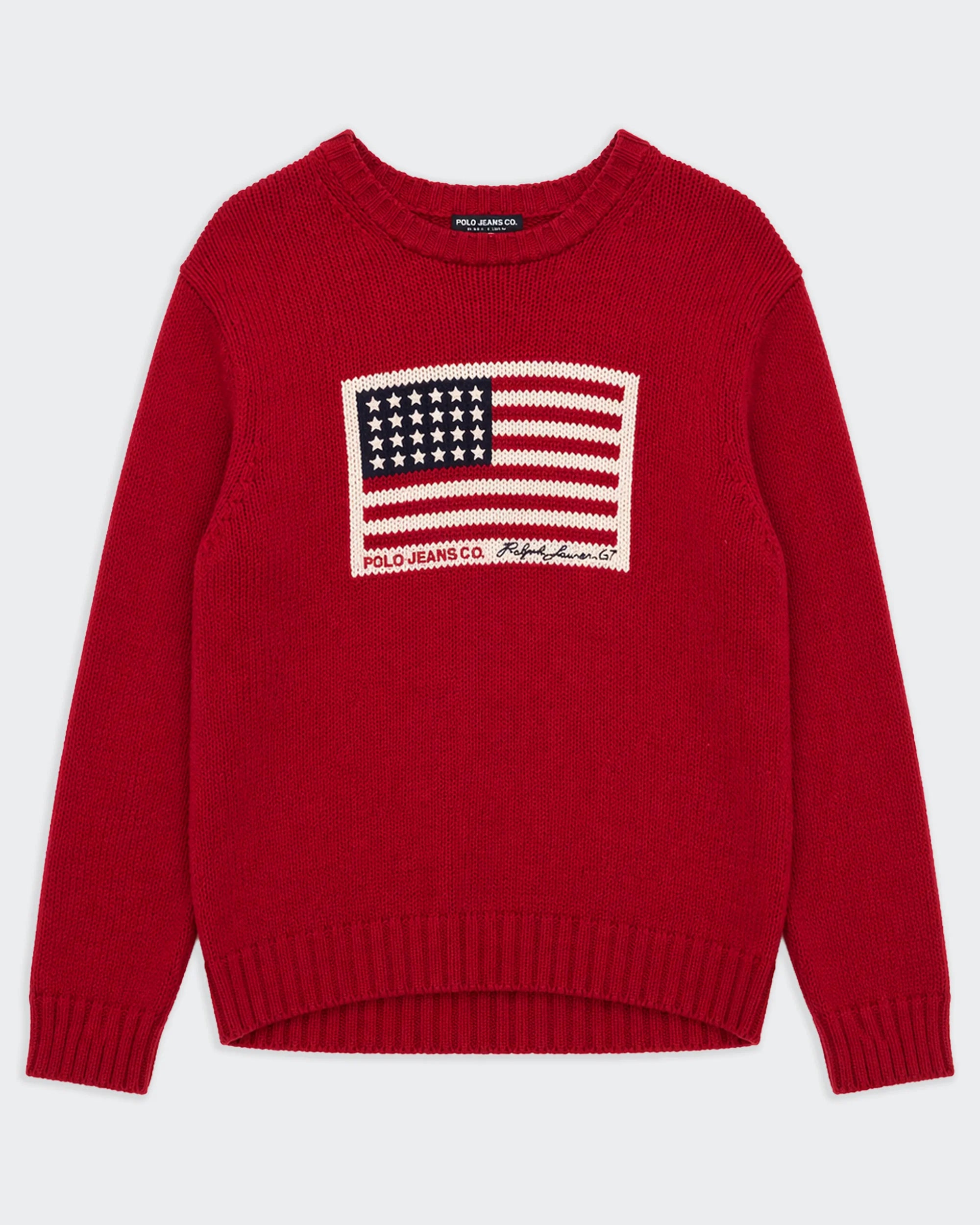 Ralph Lauren Red Crewneck Jumper - XL