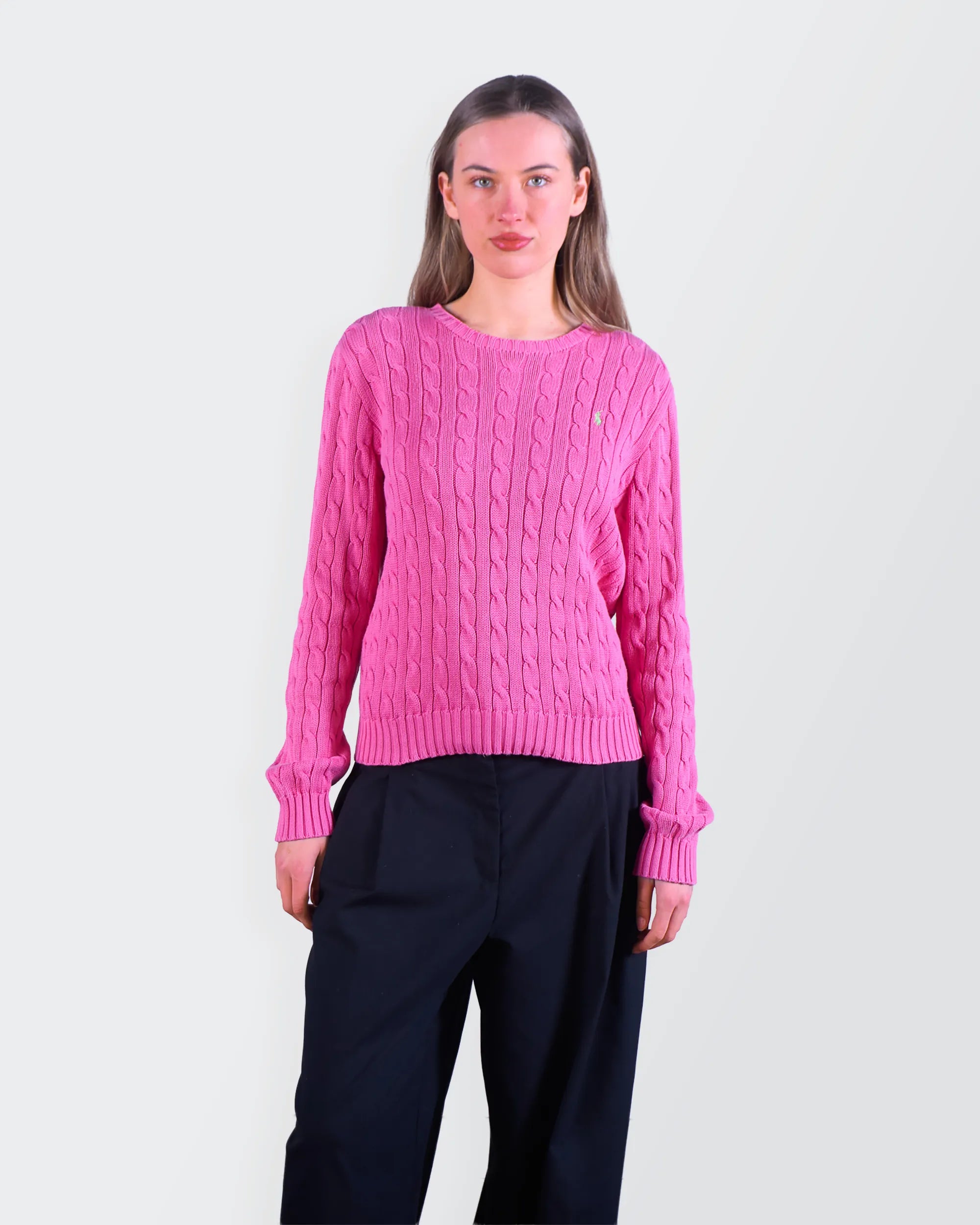 Ralph Lauren Pink  Cable-Knit jumper - L