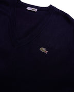 Lacoste Navy V-neck Jumper - XXL