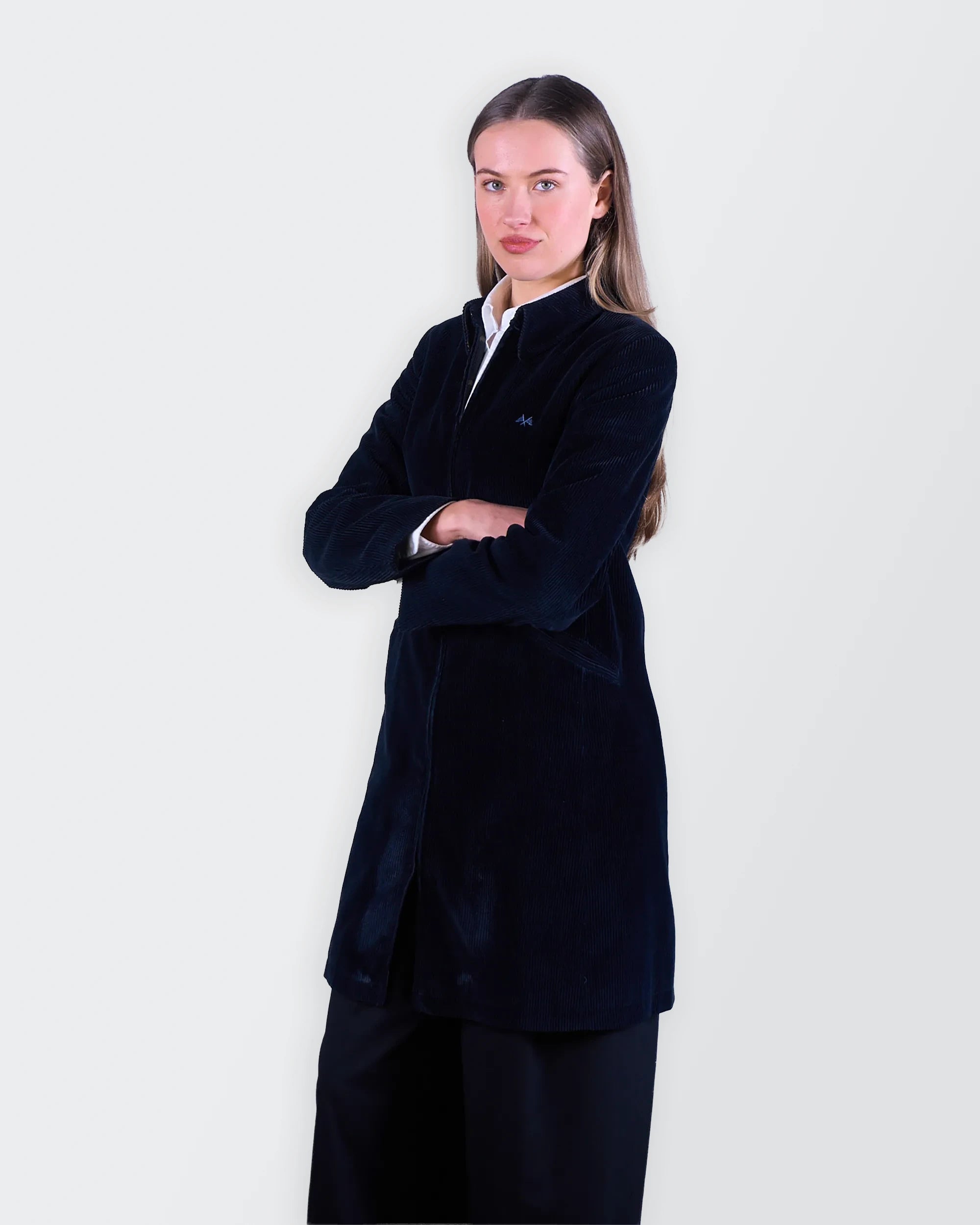 Burberry Navy Overcoat - S