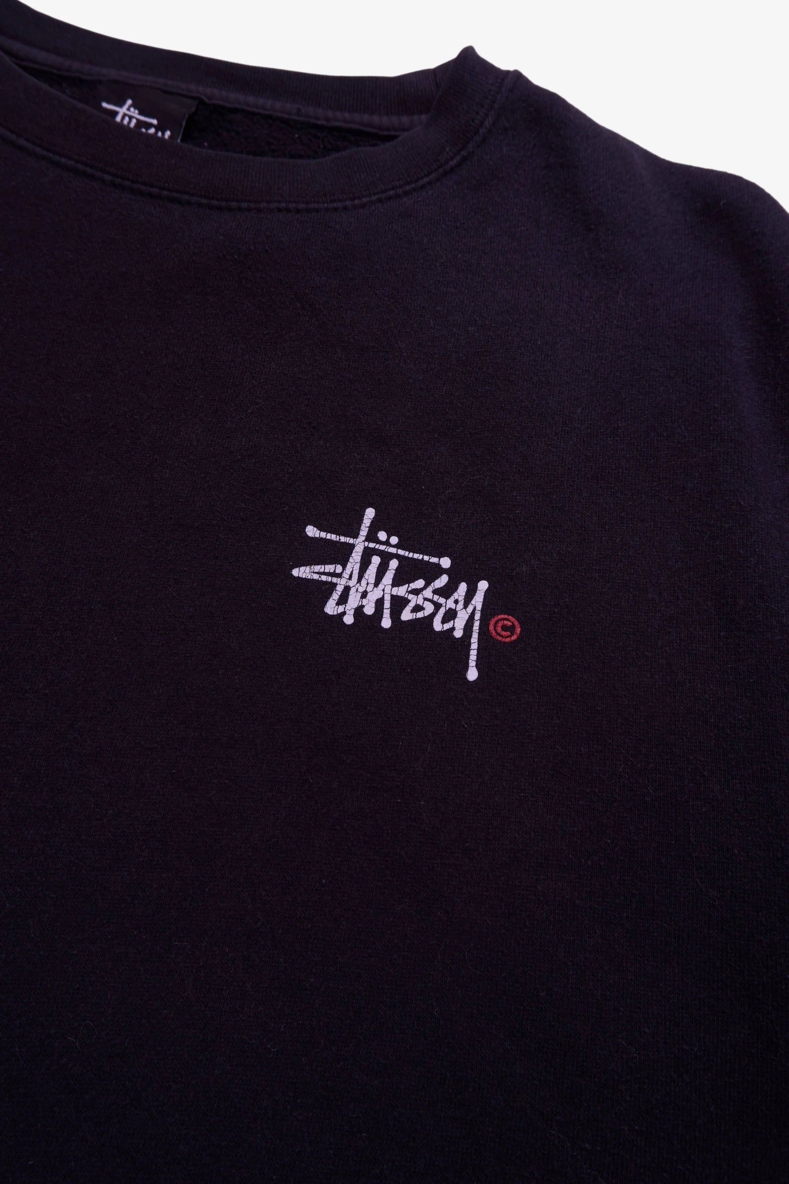 Stüssy Black Crewneck Sweater - L