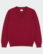 Lacoste Red V-neck Jumper - L