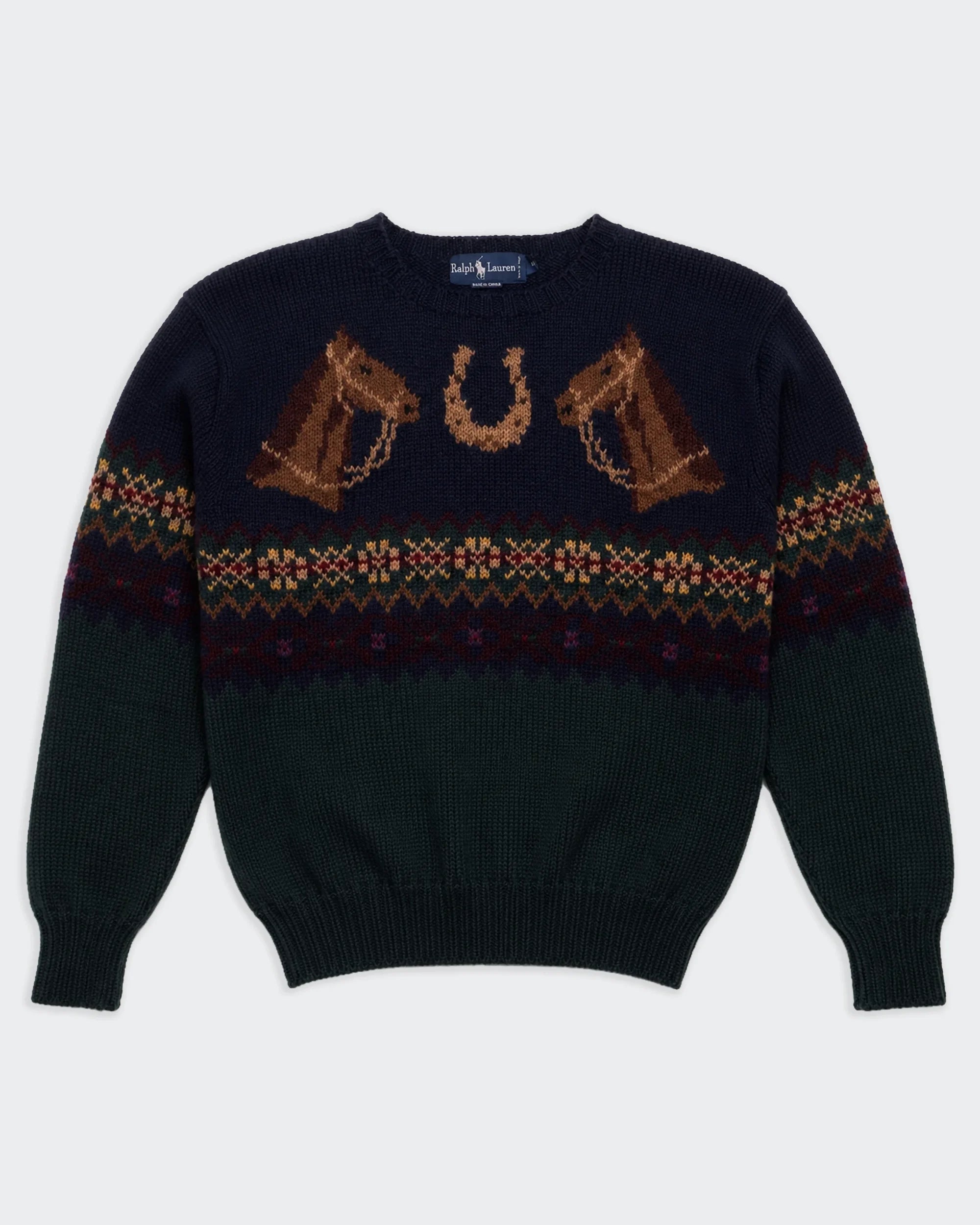 Ralph Lauren Navy Crewneck Jumper - M