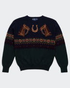 Ralph Lauren Navy Crewneck Jumper - M