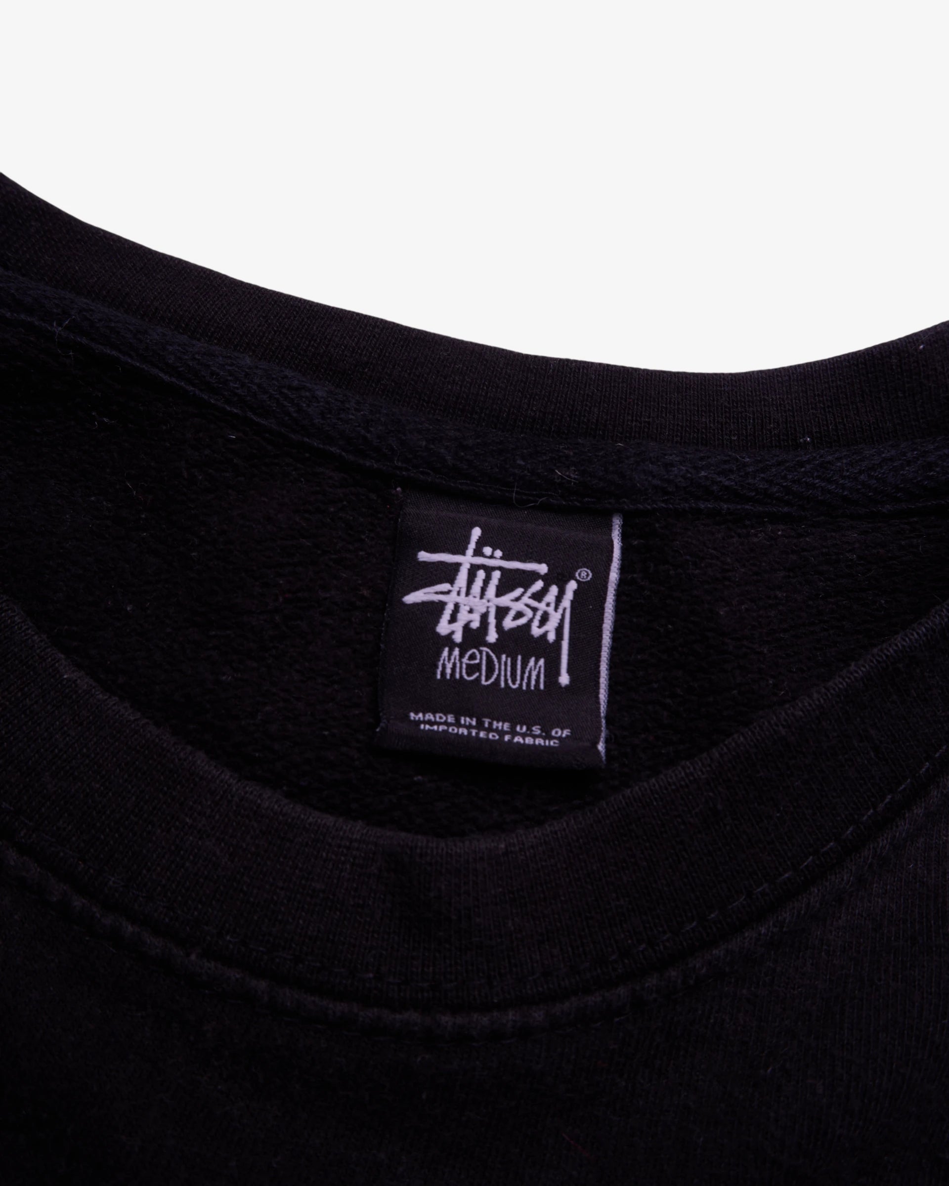 Stüssy Black Crewneck Jumper - M