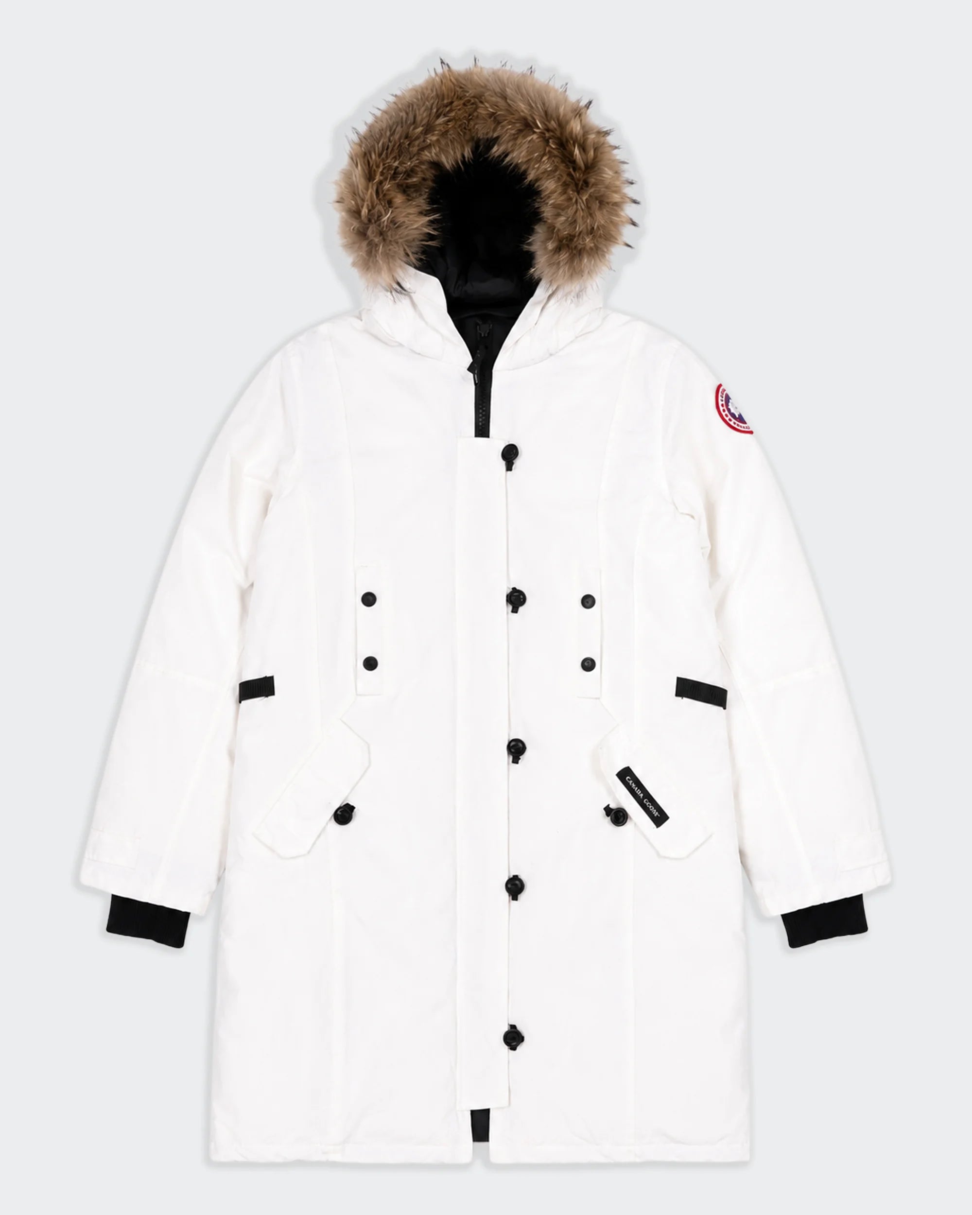 Canada Goose White Parka Coat - M