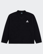 Adidas Black V-neck Jumper - L