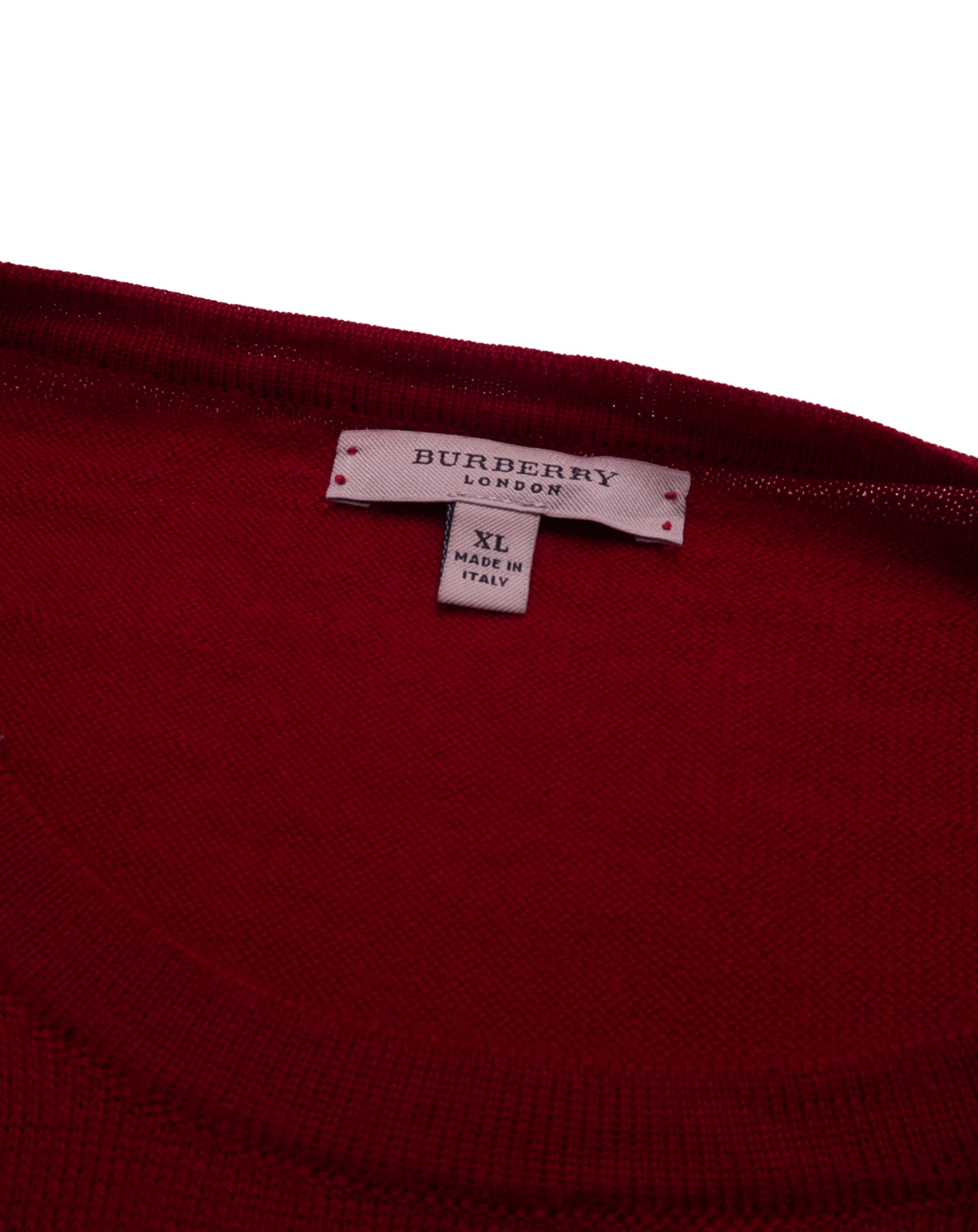 Burberry Red Crewneck Jumper - XL