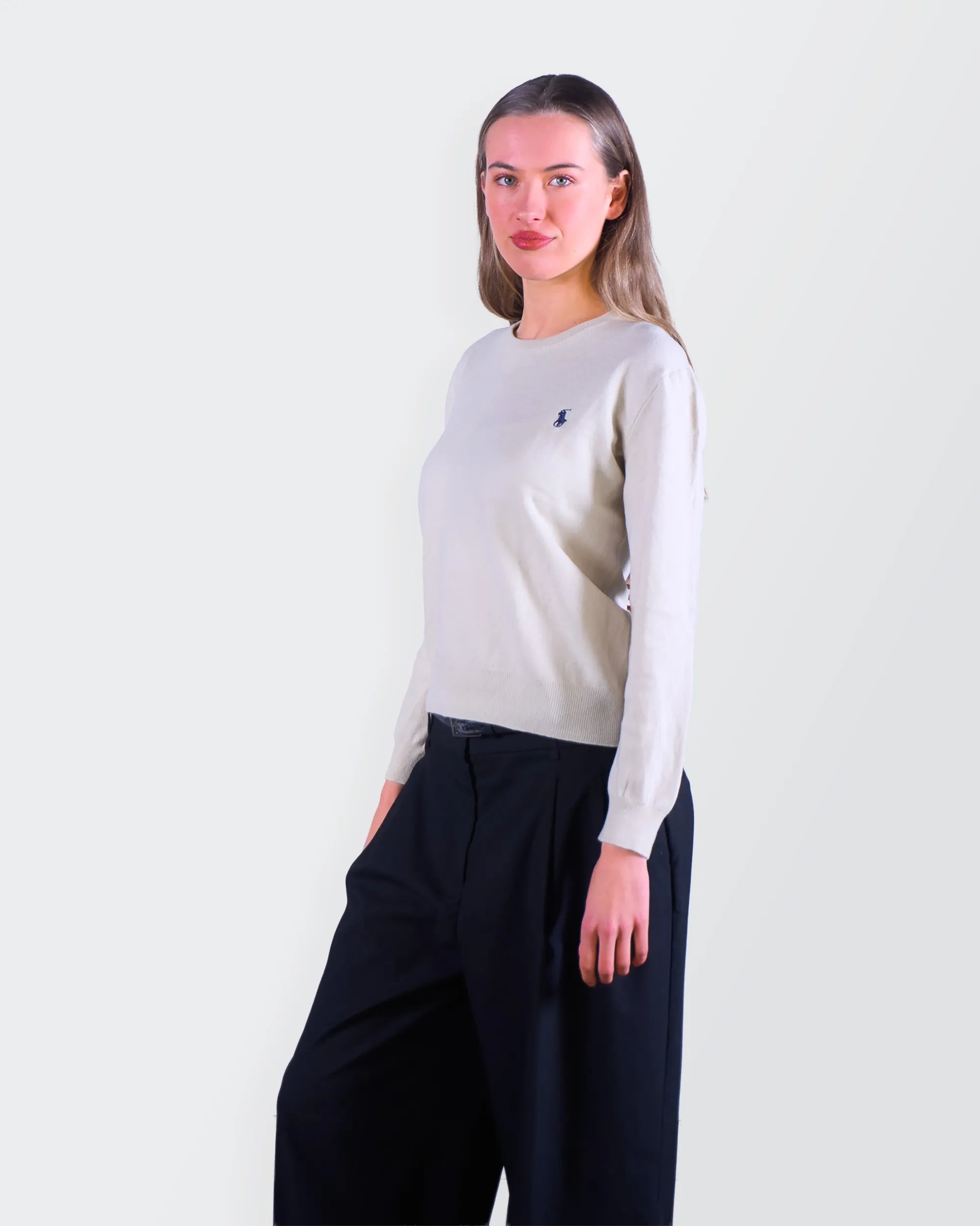 Ralph Lauren White Crewneck Sweater - XS