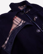 Burberry Navy Duffle Coat - XL