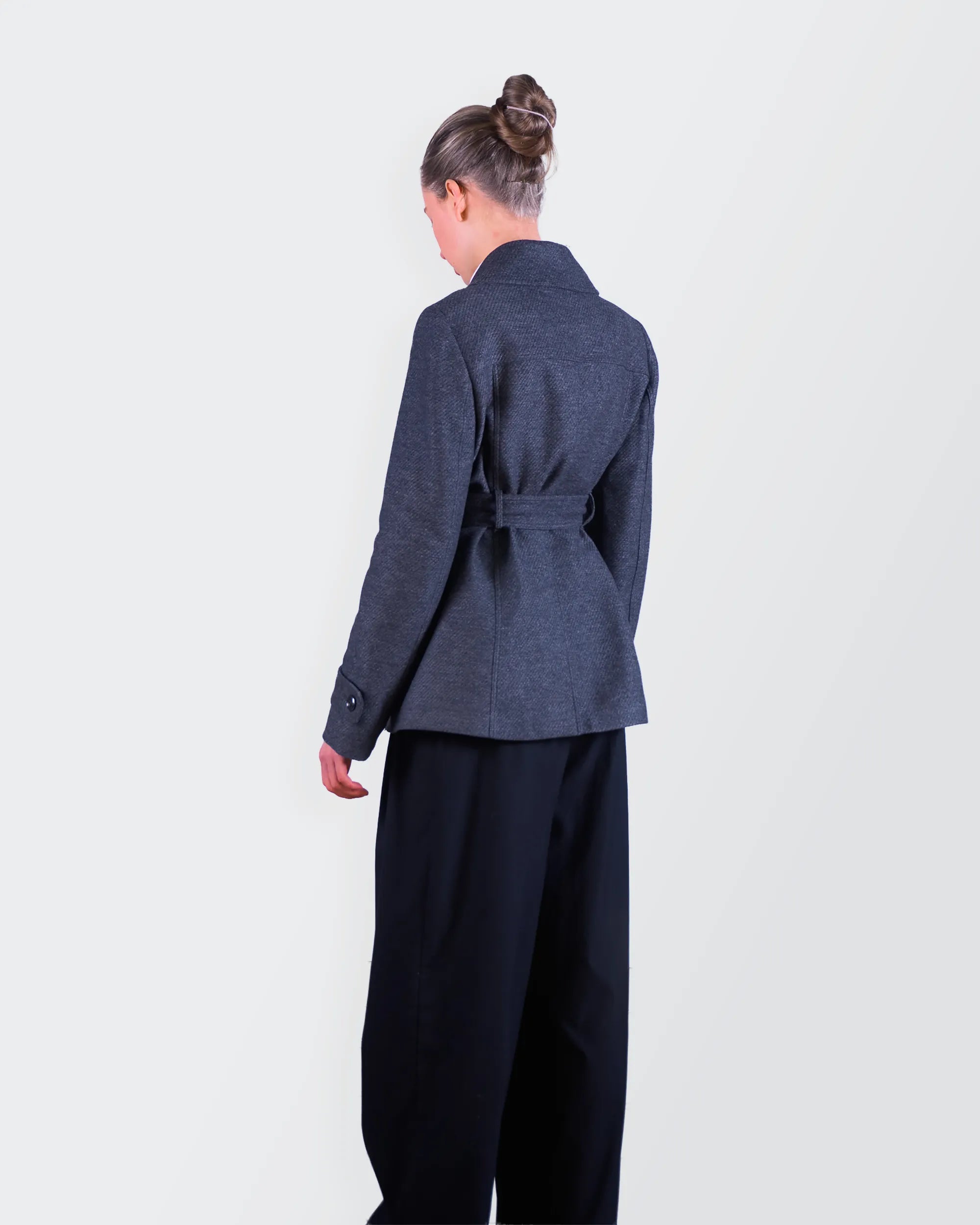 Burberry 2000's Grey Double-breasted Blazer - S