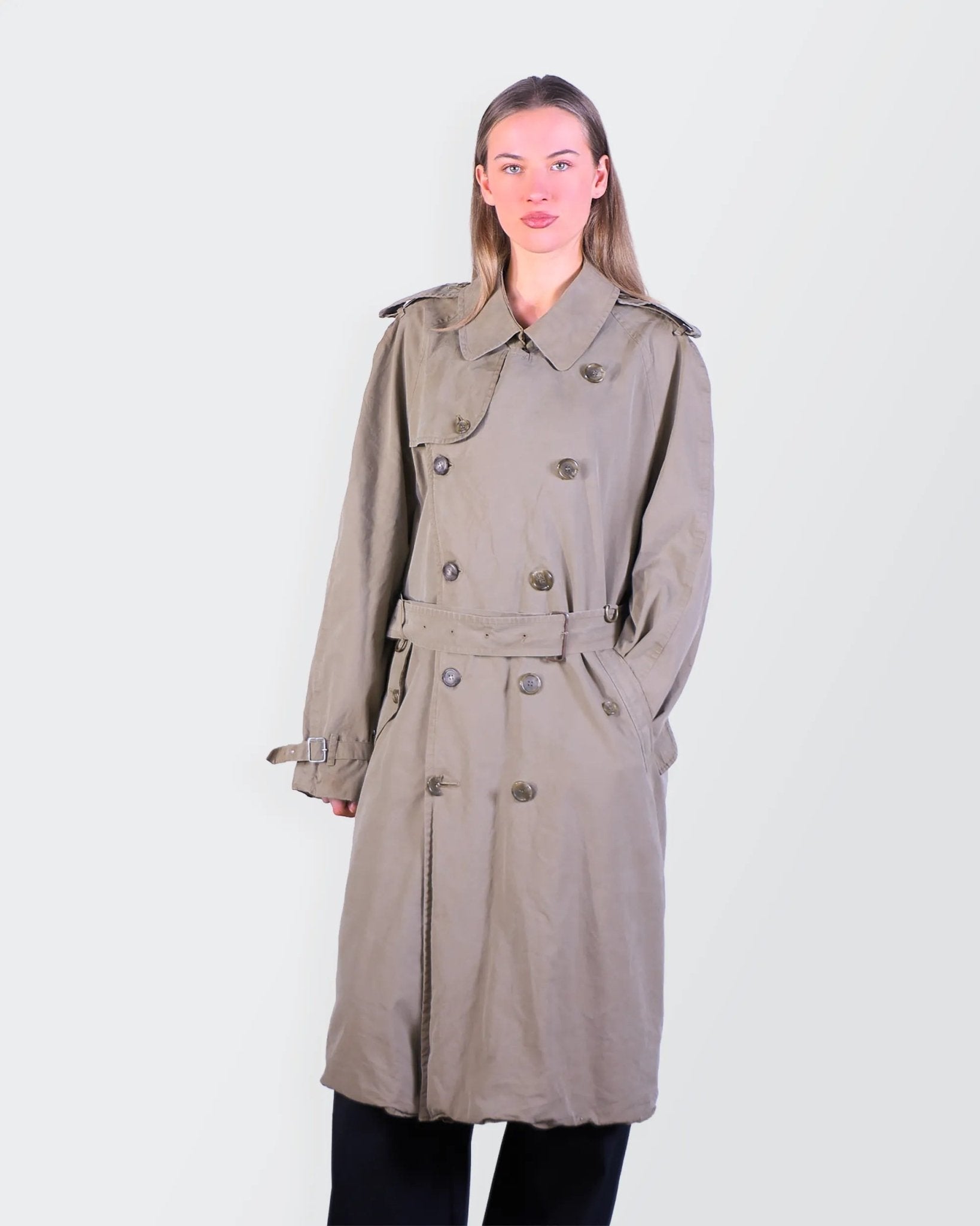 Burberry 1970's Beige Cotton Double - breasted Trenchcoat - L