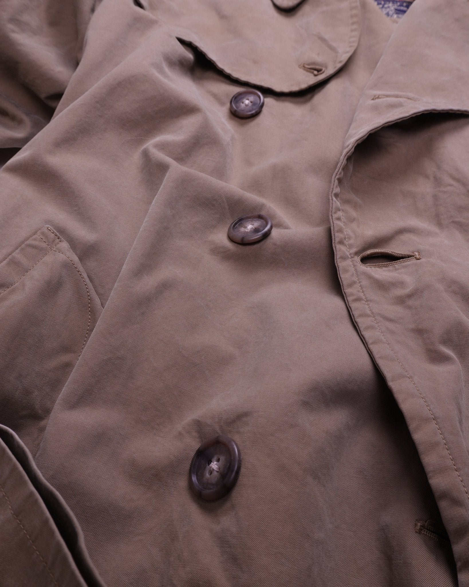 Burberry 1970's Beige Cotton Double - breasted Trenchcoat - L