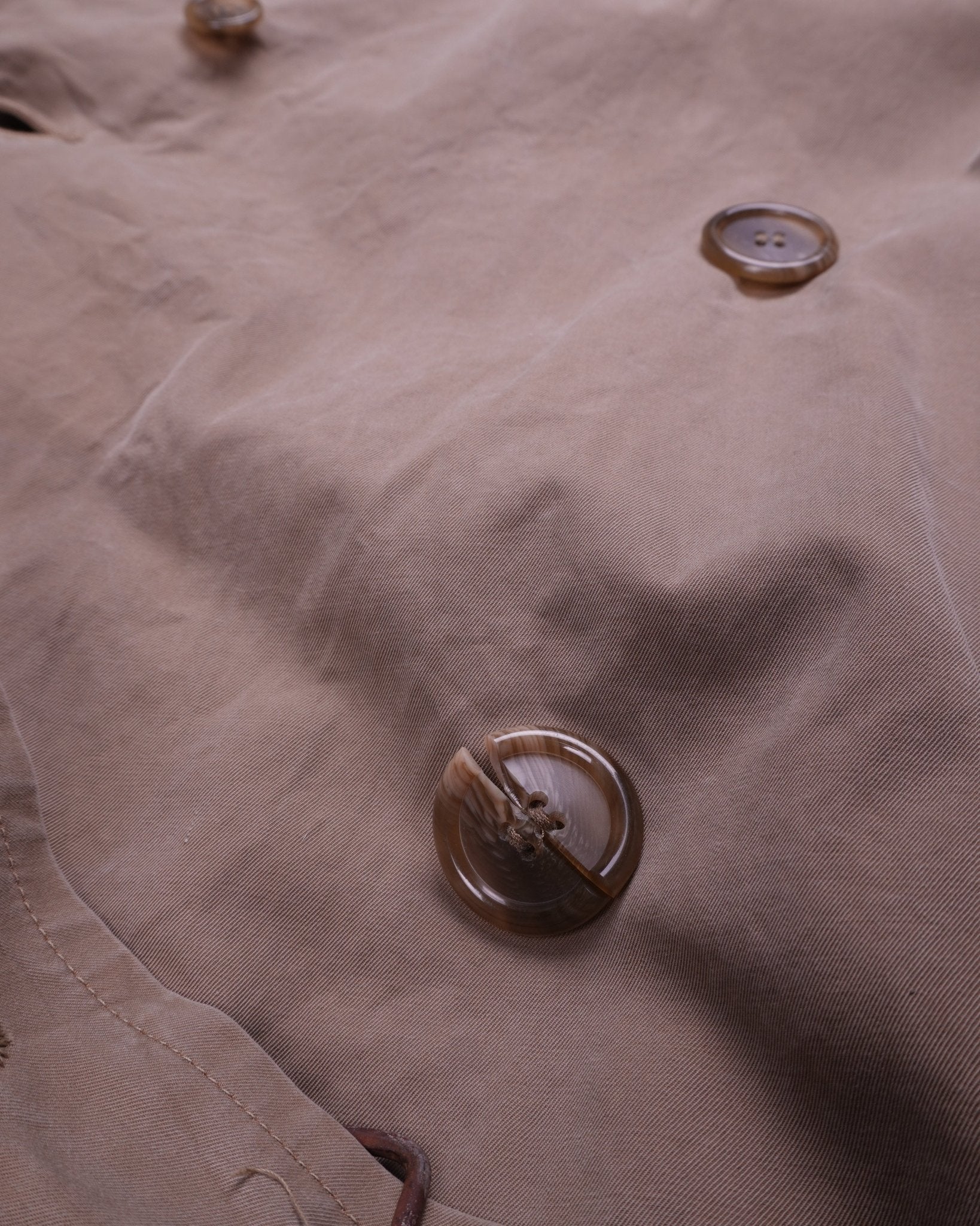 Burberry 1970's Beige Cotton Double - breasted Trenchcoat - L