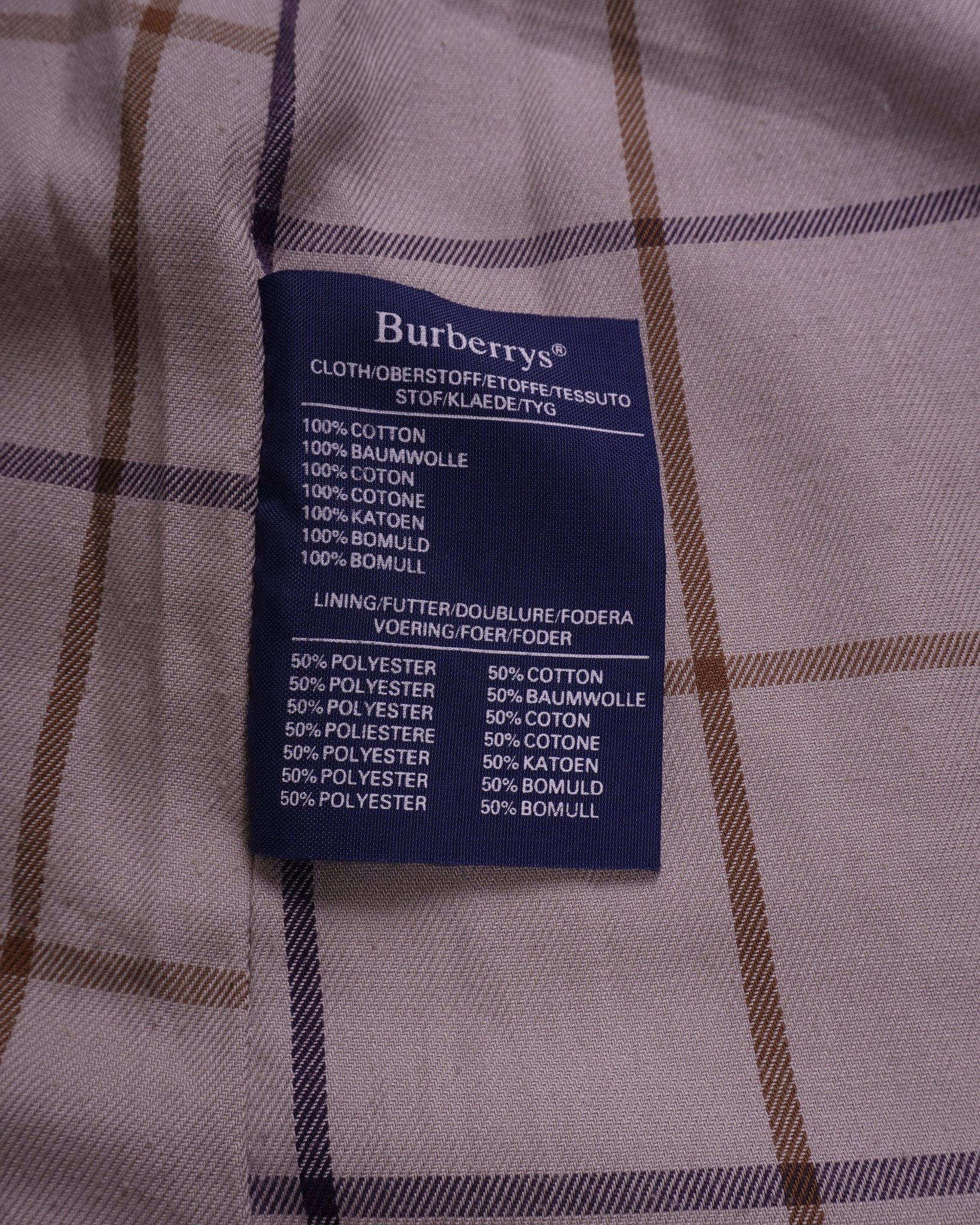 Burberry 1980's Beige Cotton Raincoat - M