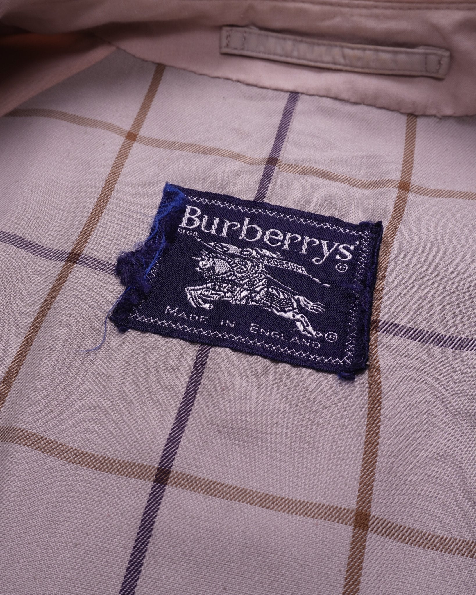 Burberry 1980's Beige Cotton Raincoat - M