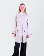 Burberry 1980's Beige Cotton Raincoat - M