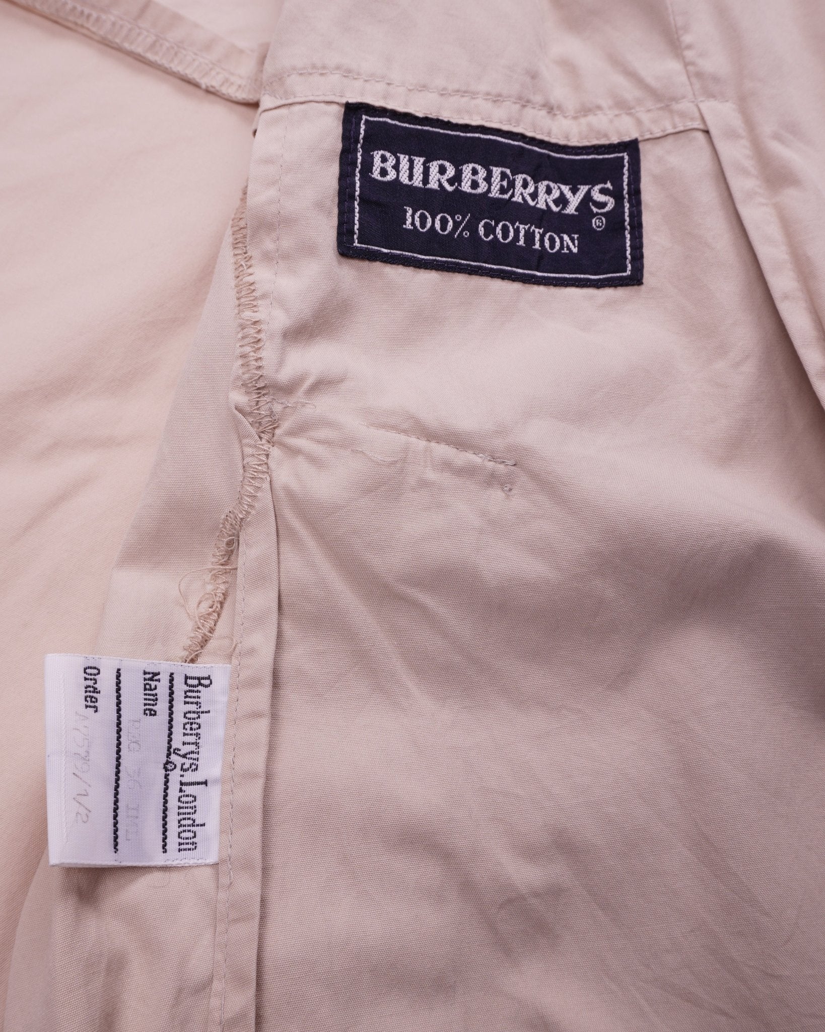 Burberry 1980's Beige Cotton Trenchcoat - M