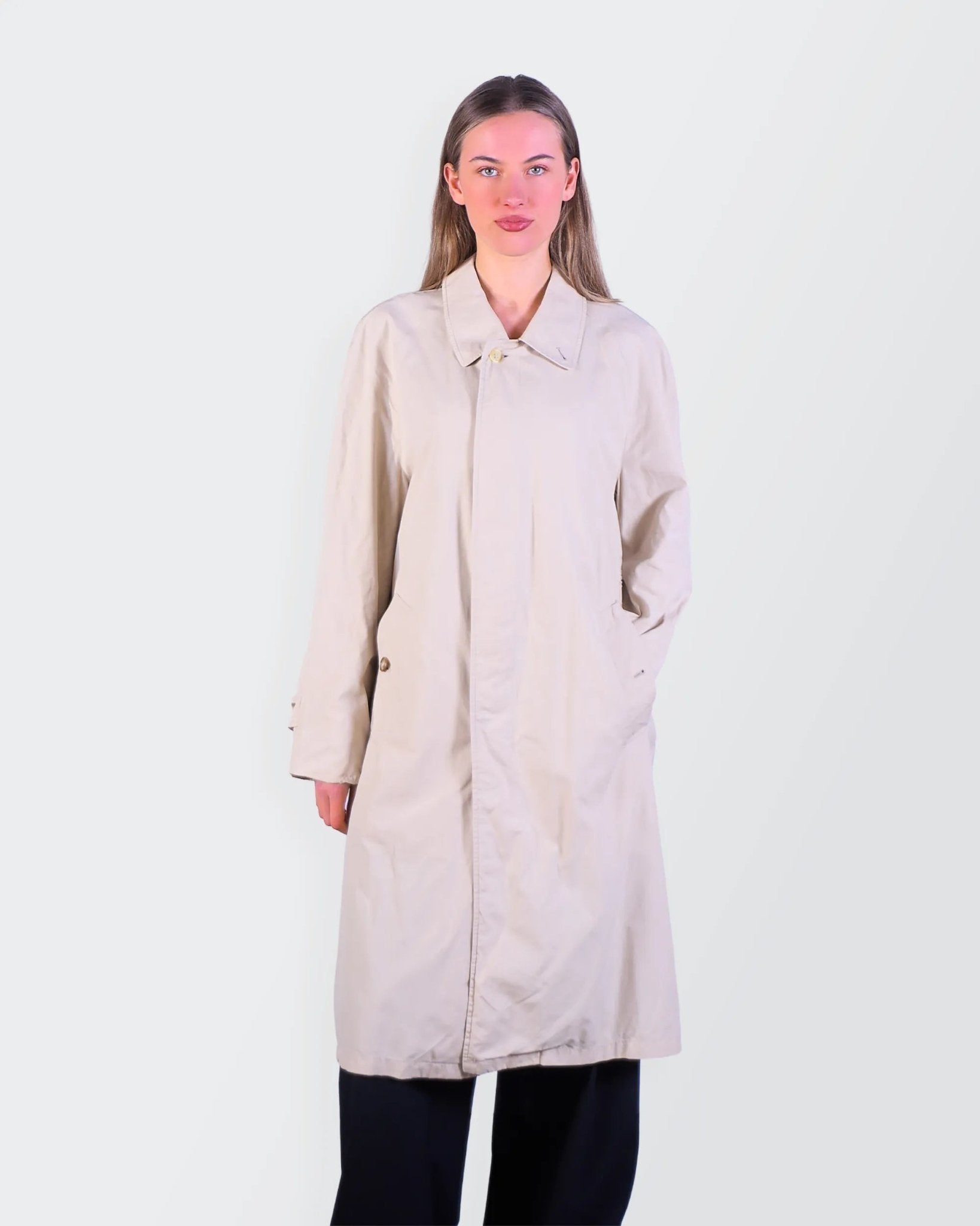 Burberry 1980's Beige Cotton Trenchcoat - M