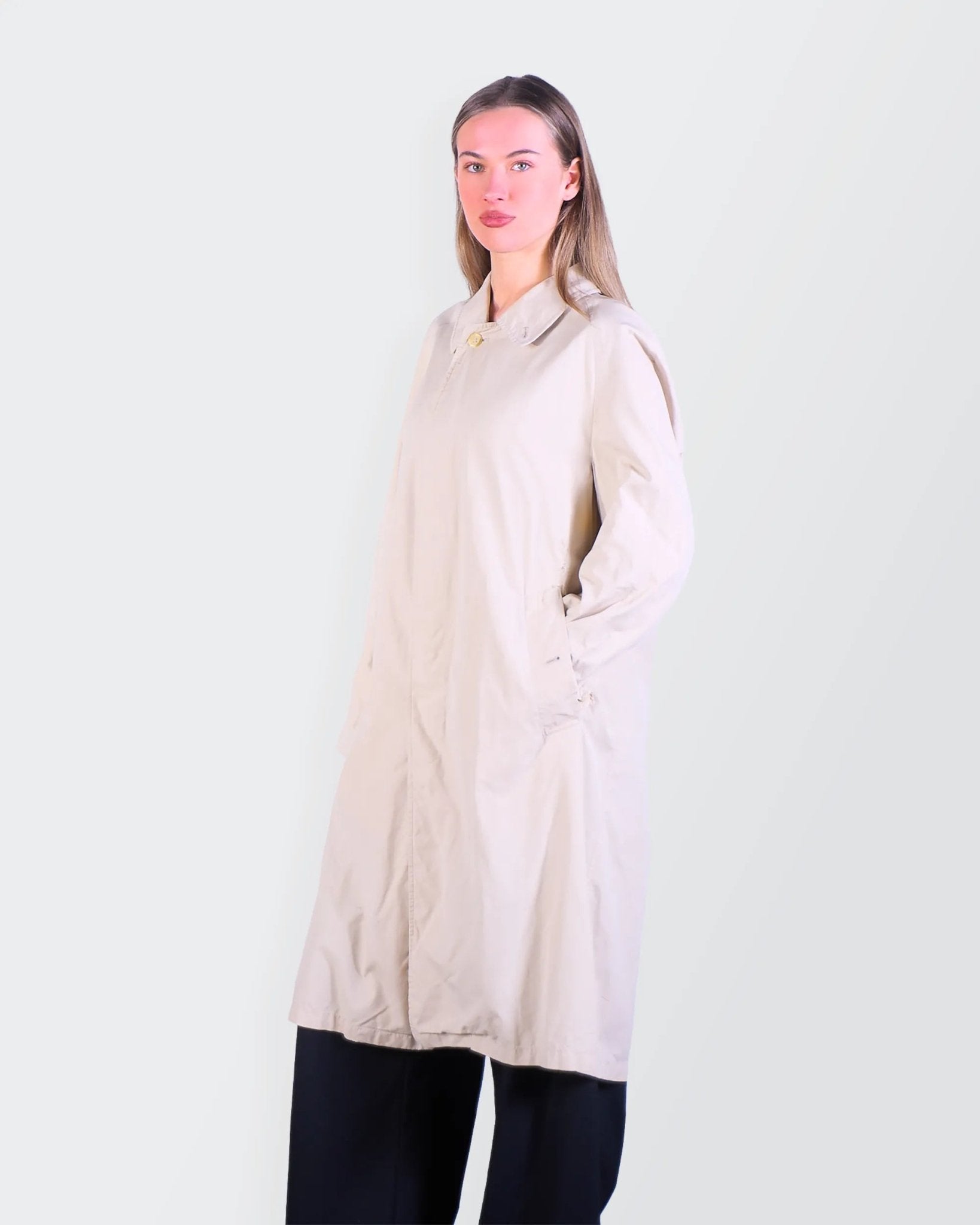 Burberry 1980's Beige Cotton Trenchcoat - M