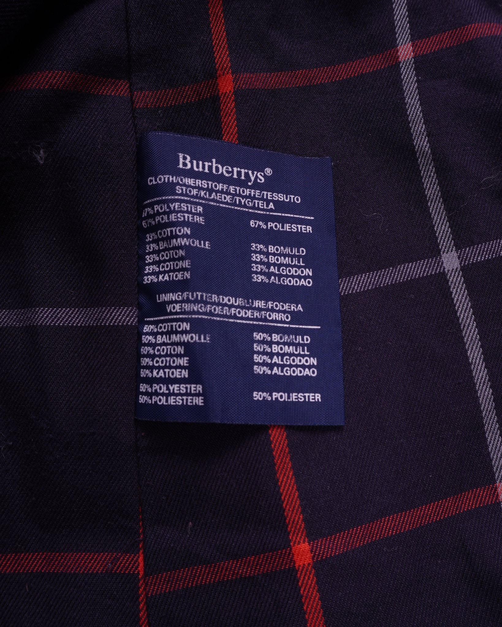 Burberry 1980's Red Cotton Single - breasted Trenchcoat - S