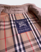 Burberry 1990's Beige Cotton Car Coat - L