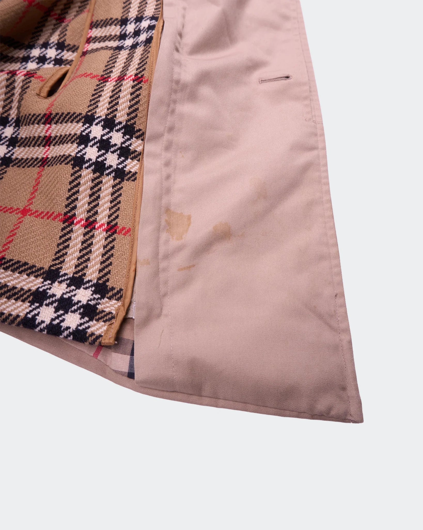 Burberry 1990's Beige Cotton Car Coat - L