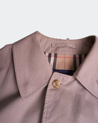 Burberry 1990's Beige Cotton Car Coat - L