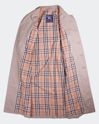 Burberry 1990's Beige Cotton Car Coat - L