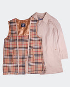 Burberry 1990's Beige Cotton Car Coat - L