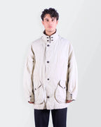 Burberry 1990's Beige Cotton Field Jacket - XL