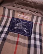Burberry 1990's Beige Cotton Raincoat - L