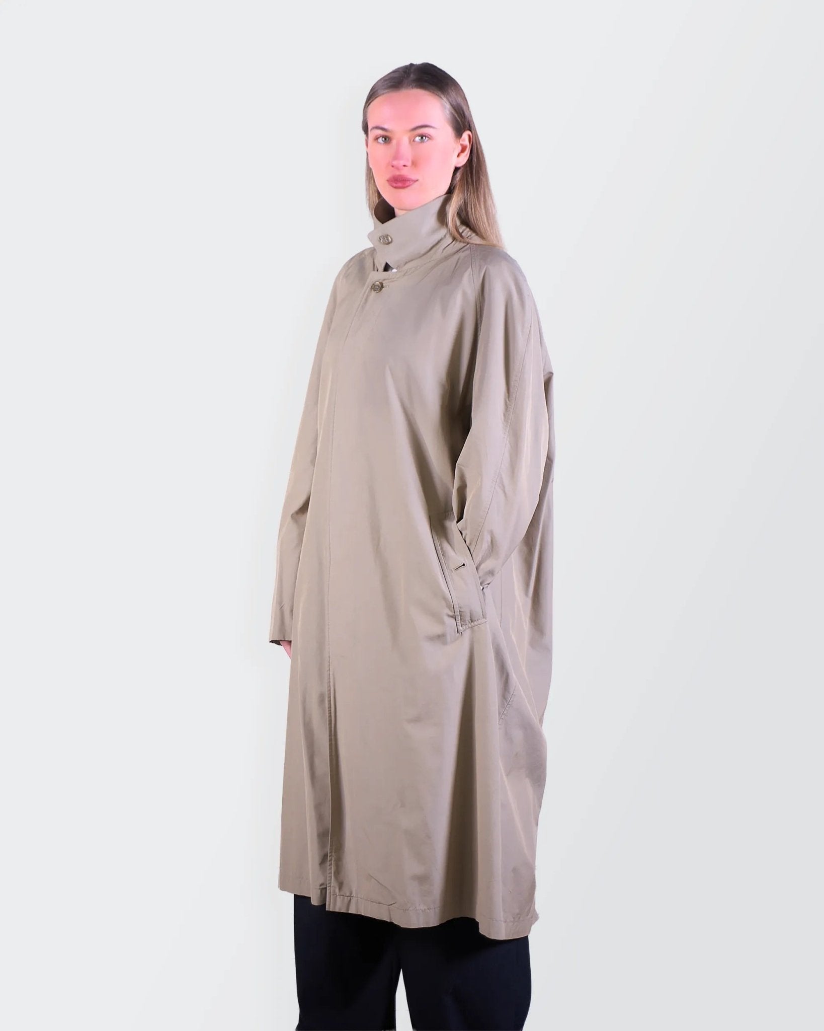 Burberry 1990's Beige Cotton Trenchcoat - L