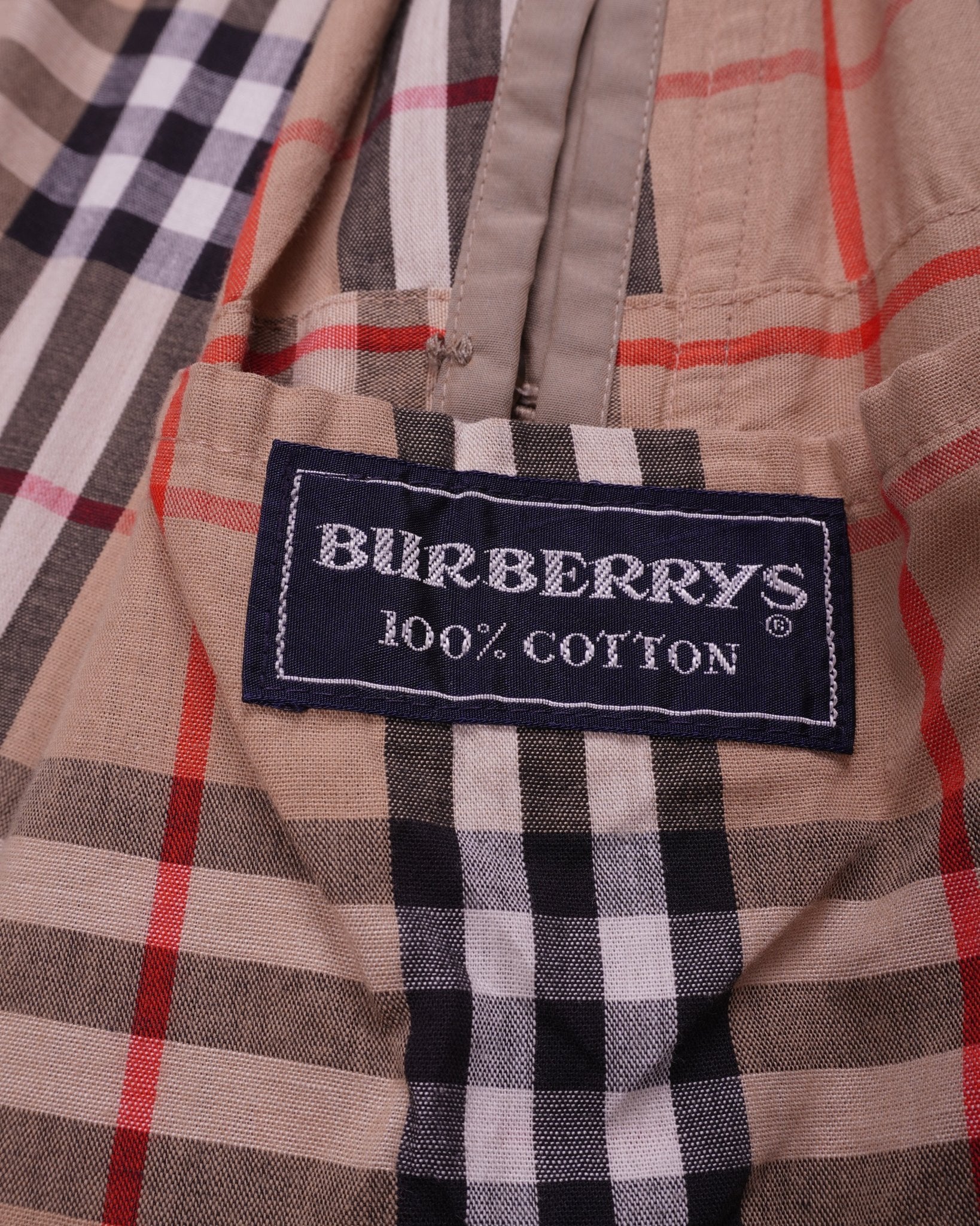 Burberry 1990's Beige Cotton Trenchcoat - L