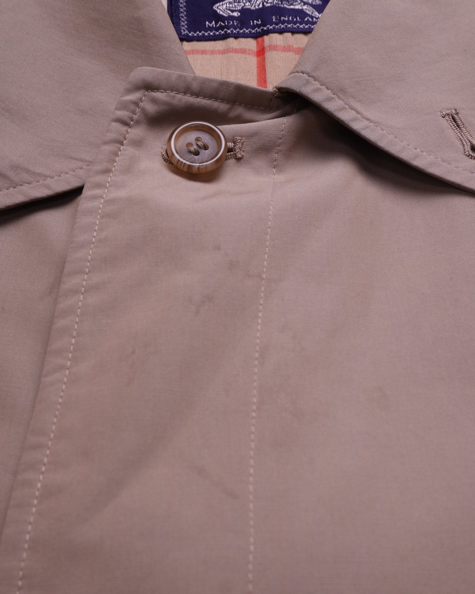 Burberry 1990's Beige Cotton Trenchcoat - L